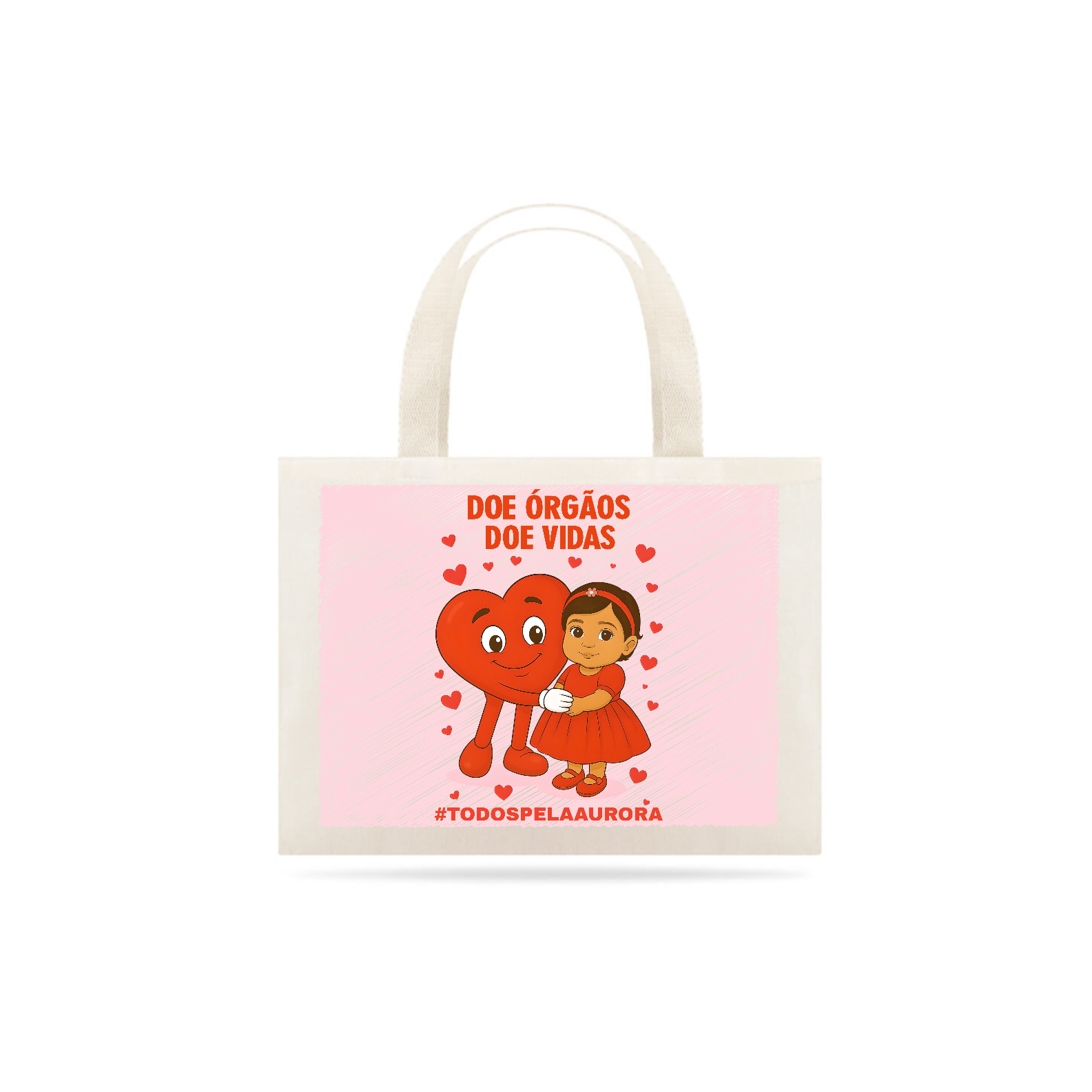 Sacola Ecobag - Doe Órgãos - Doe Vidas - #TODOSPELAAURORA