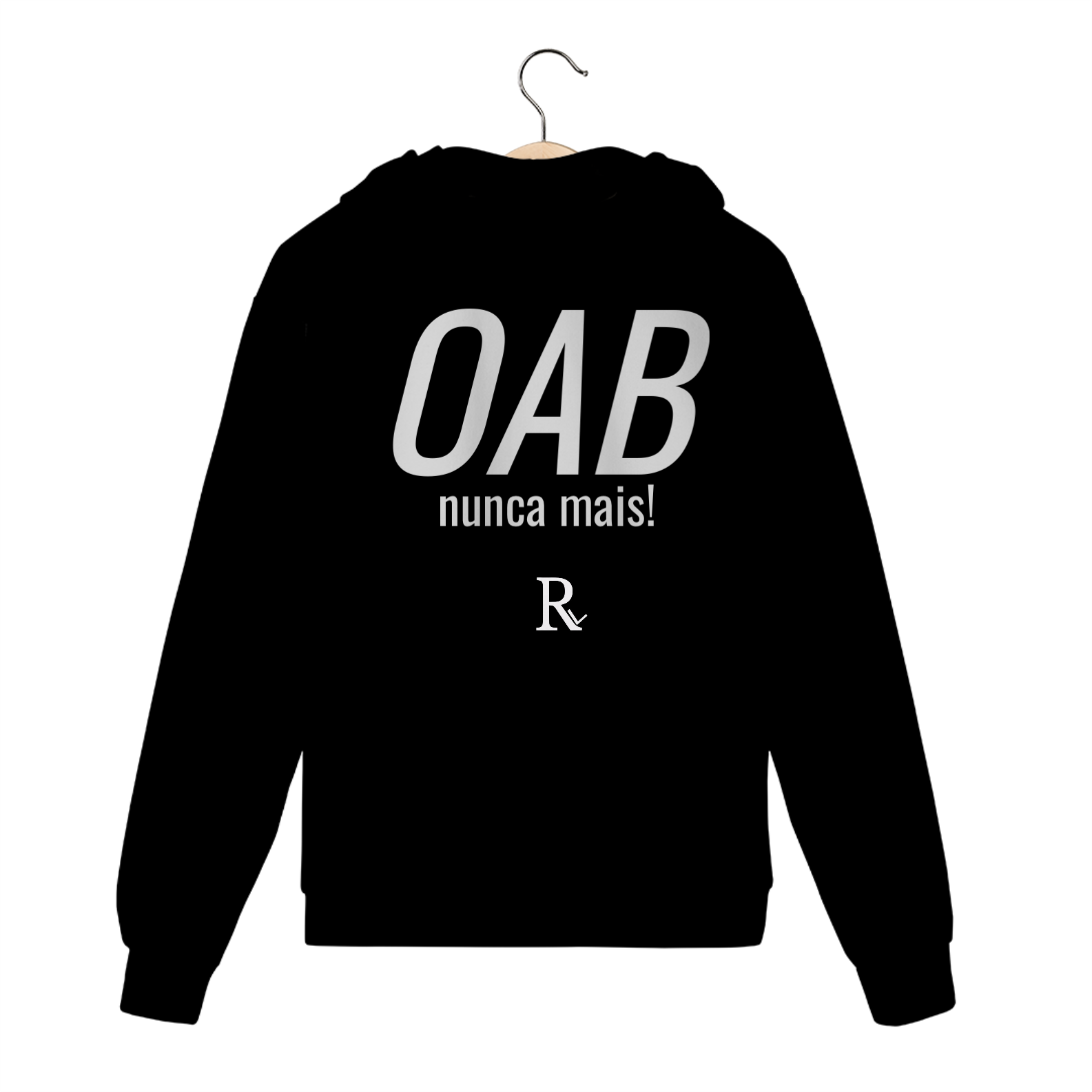 Moletom com zíper - OAB nunca mais.