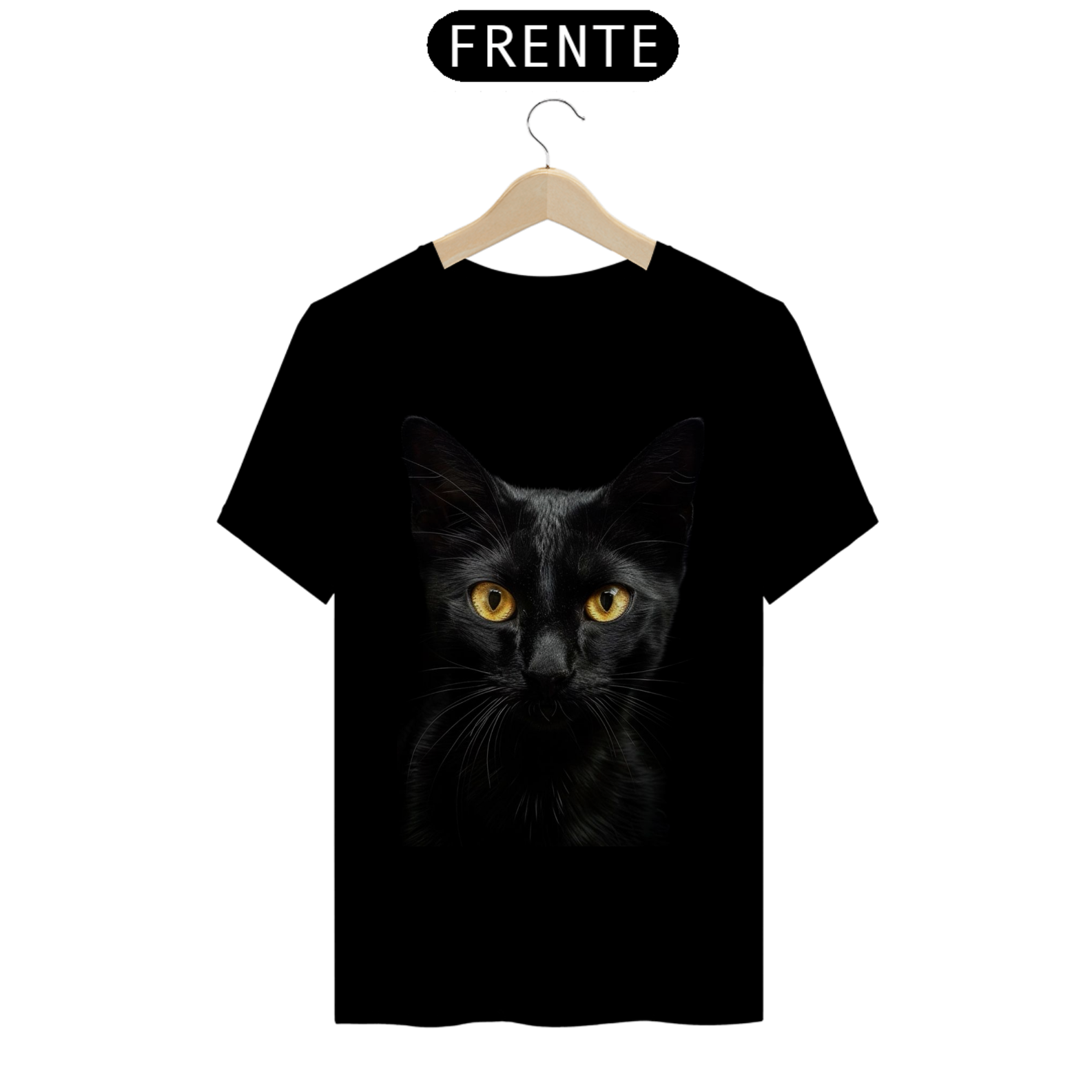 CAMISETA GATO PRETO