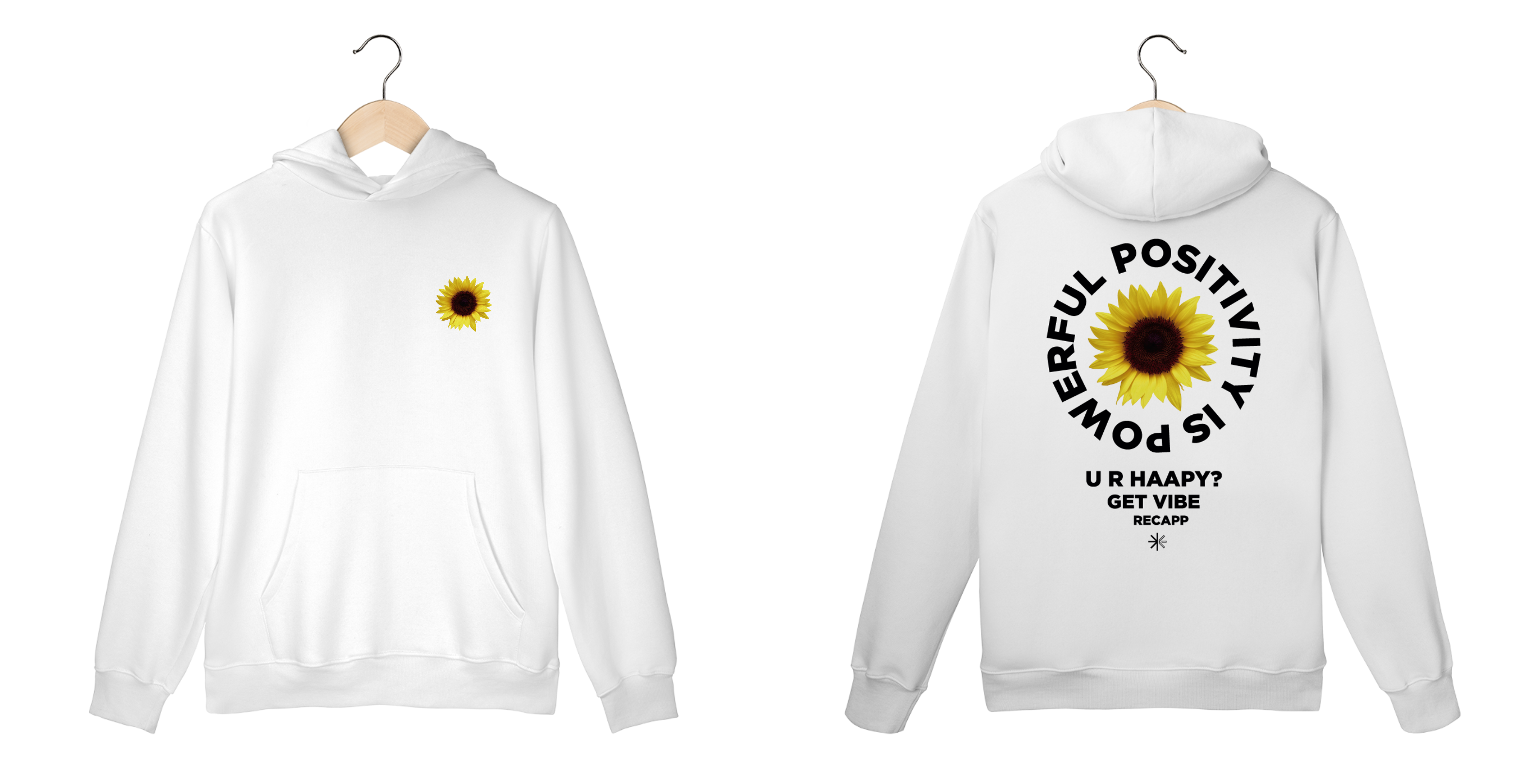 Moletom Canguru Get Vibes (escrita preta)