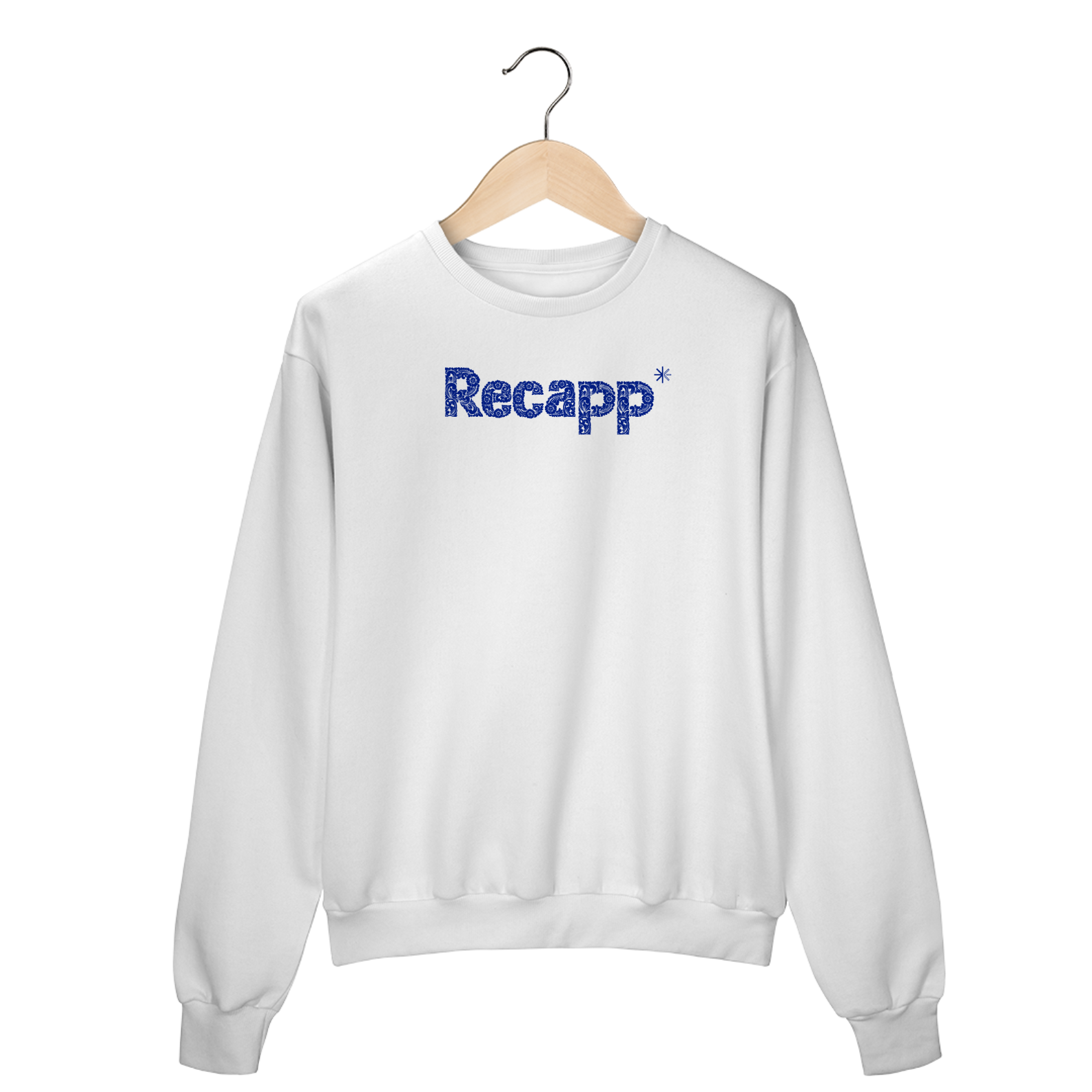 Moletom Floral (estampa azul)