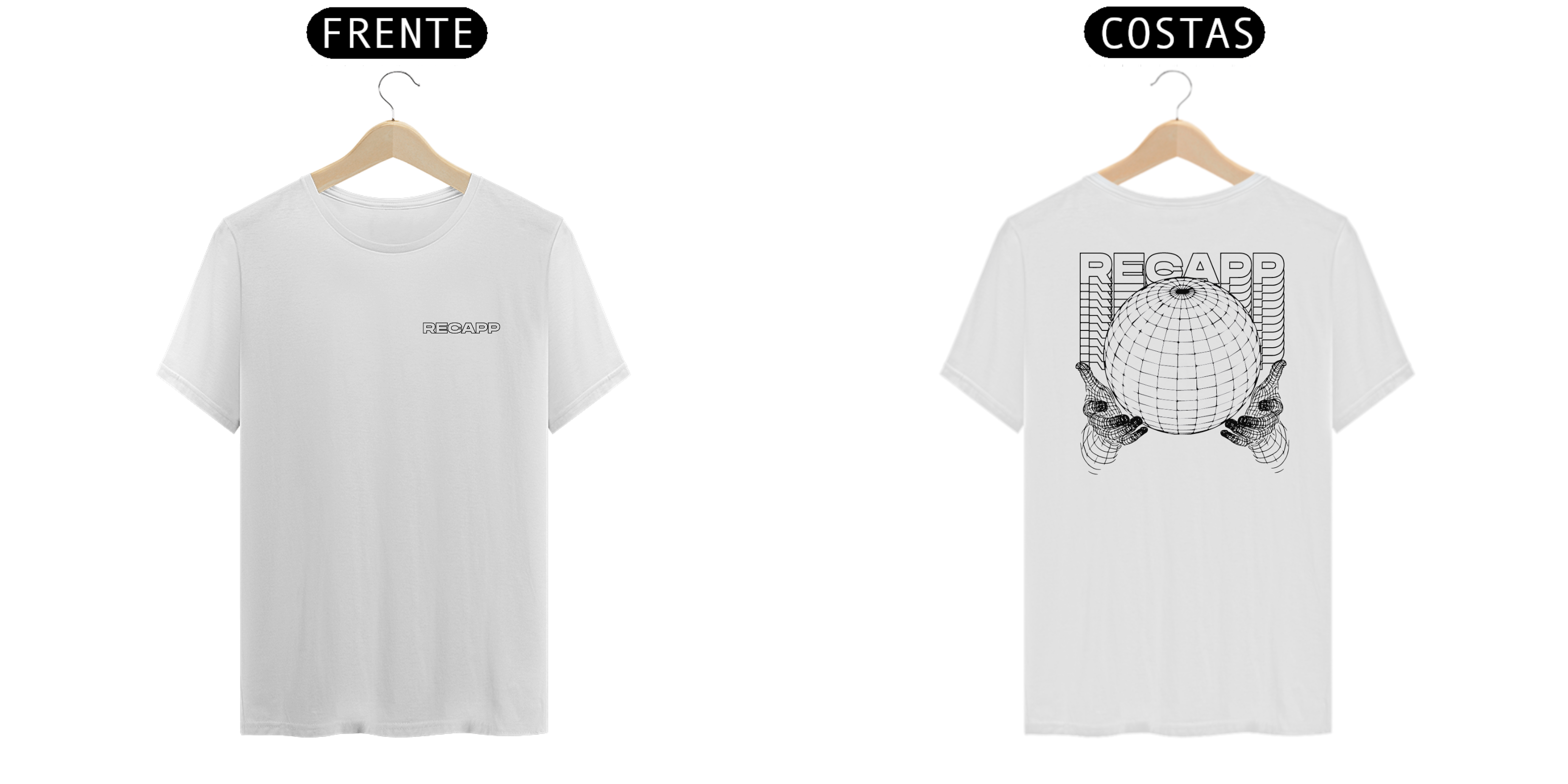 Camiseta World (estampa branca) 