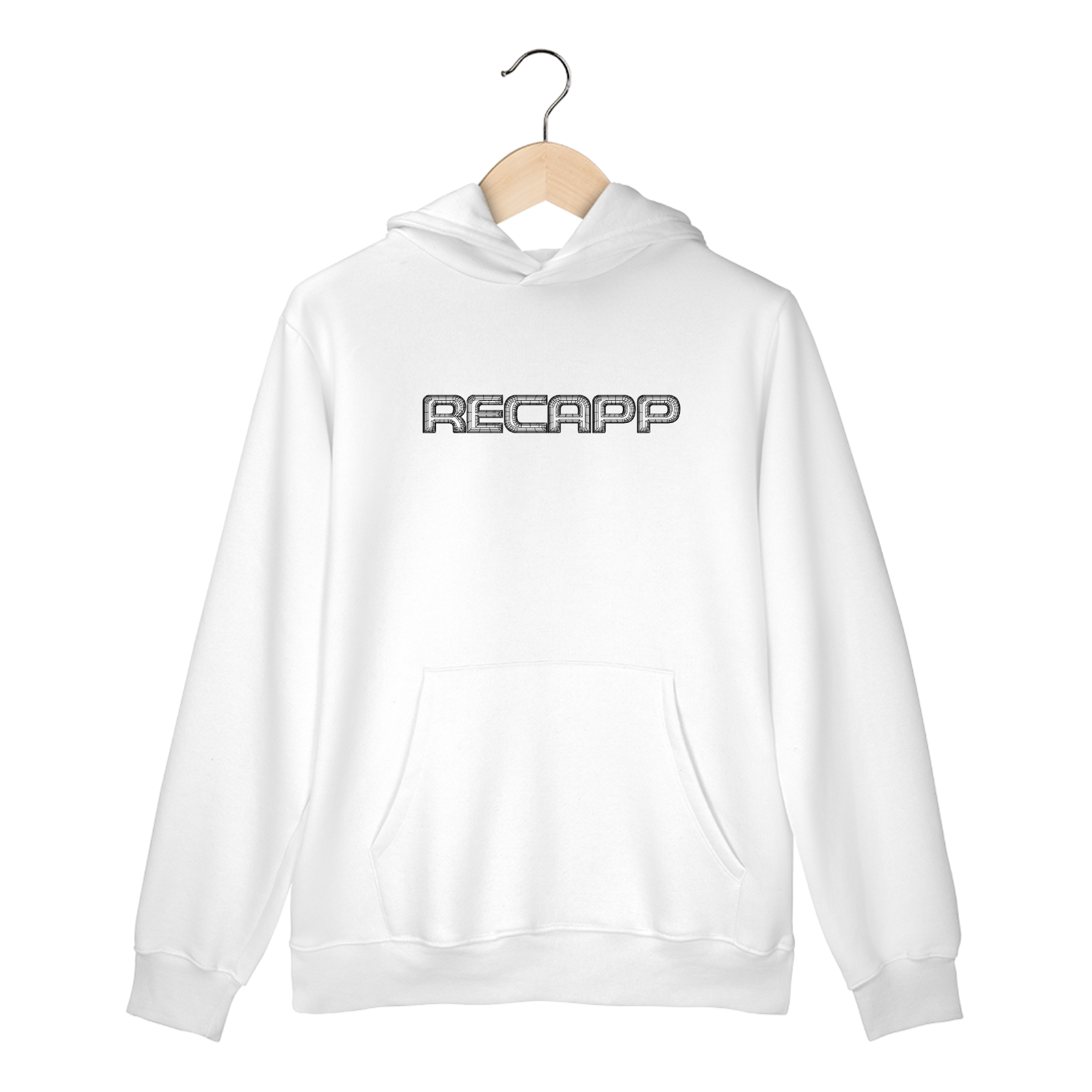 Moletom Canguru 3D (estampa preta)