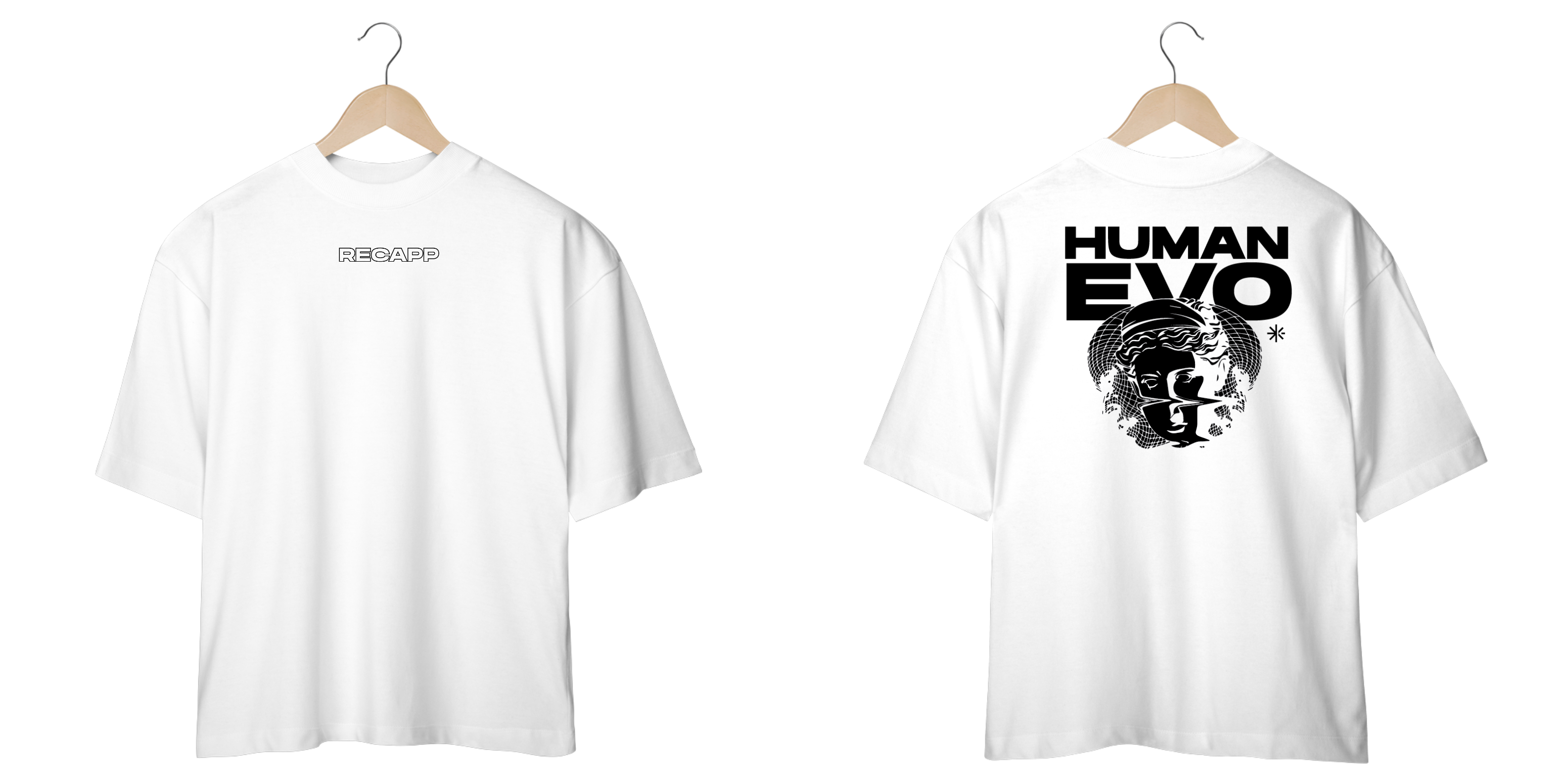 Oversized Human Evo (estampa preta)