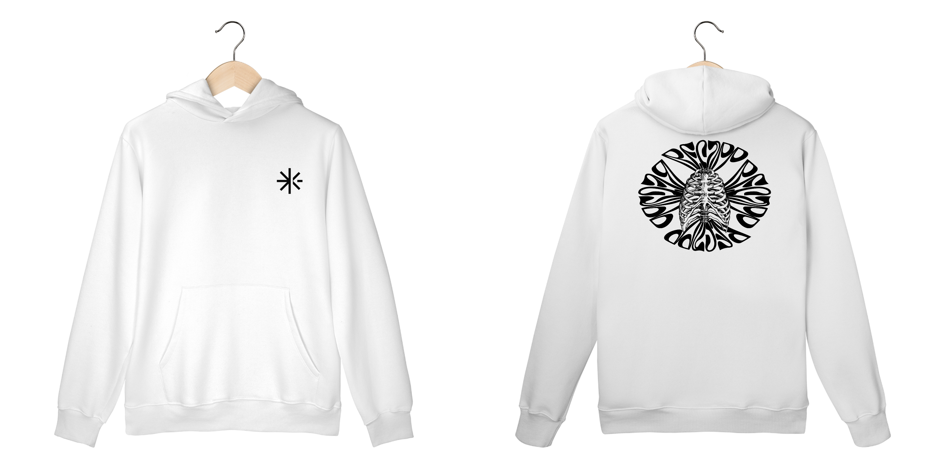 Moletom Canguru Human (estampa preta)