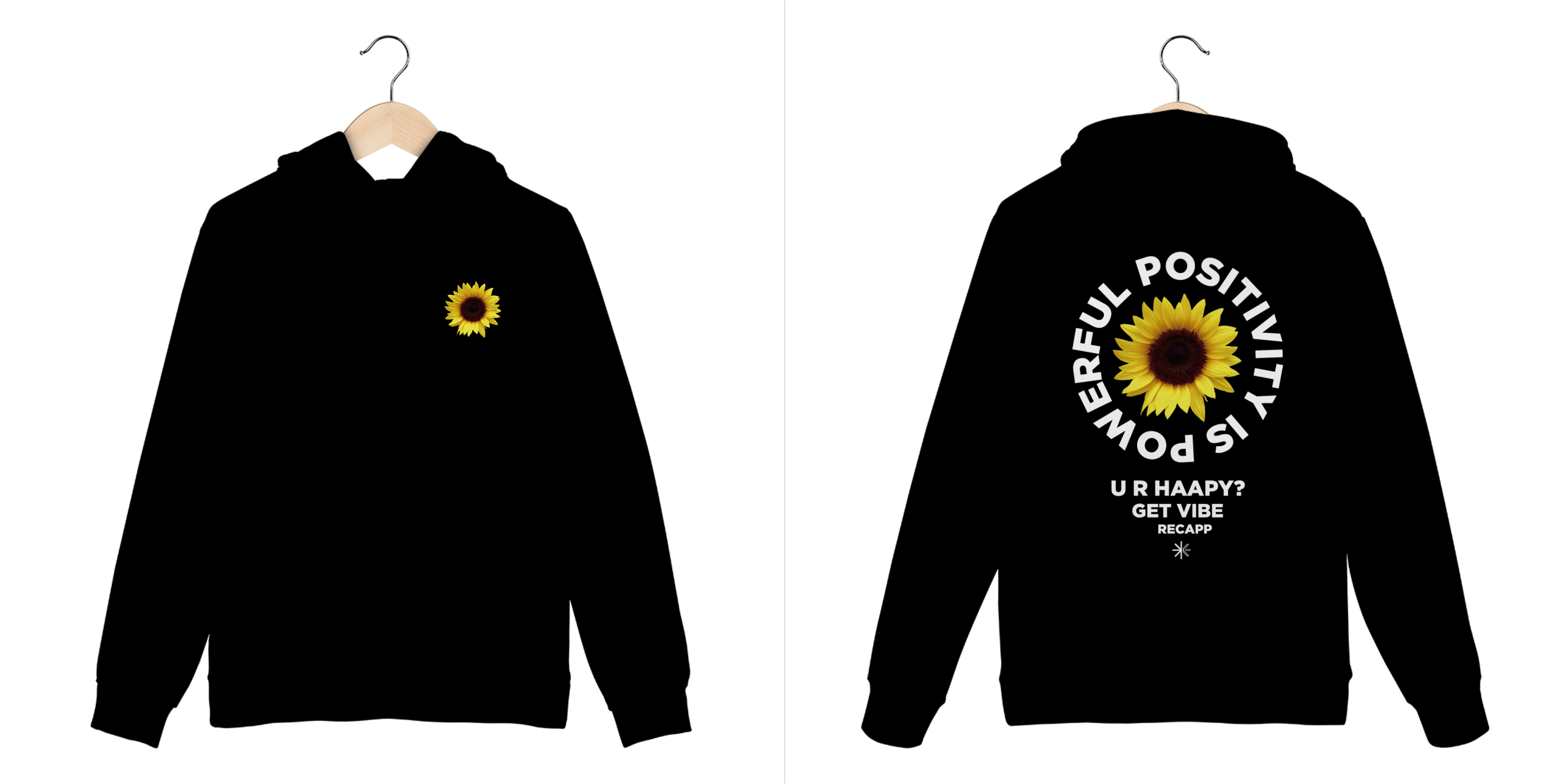 Moletom Canguru Get Vibes (escrita branca)