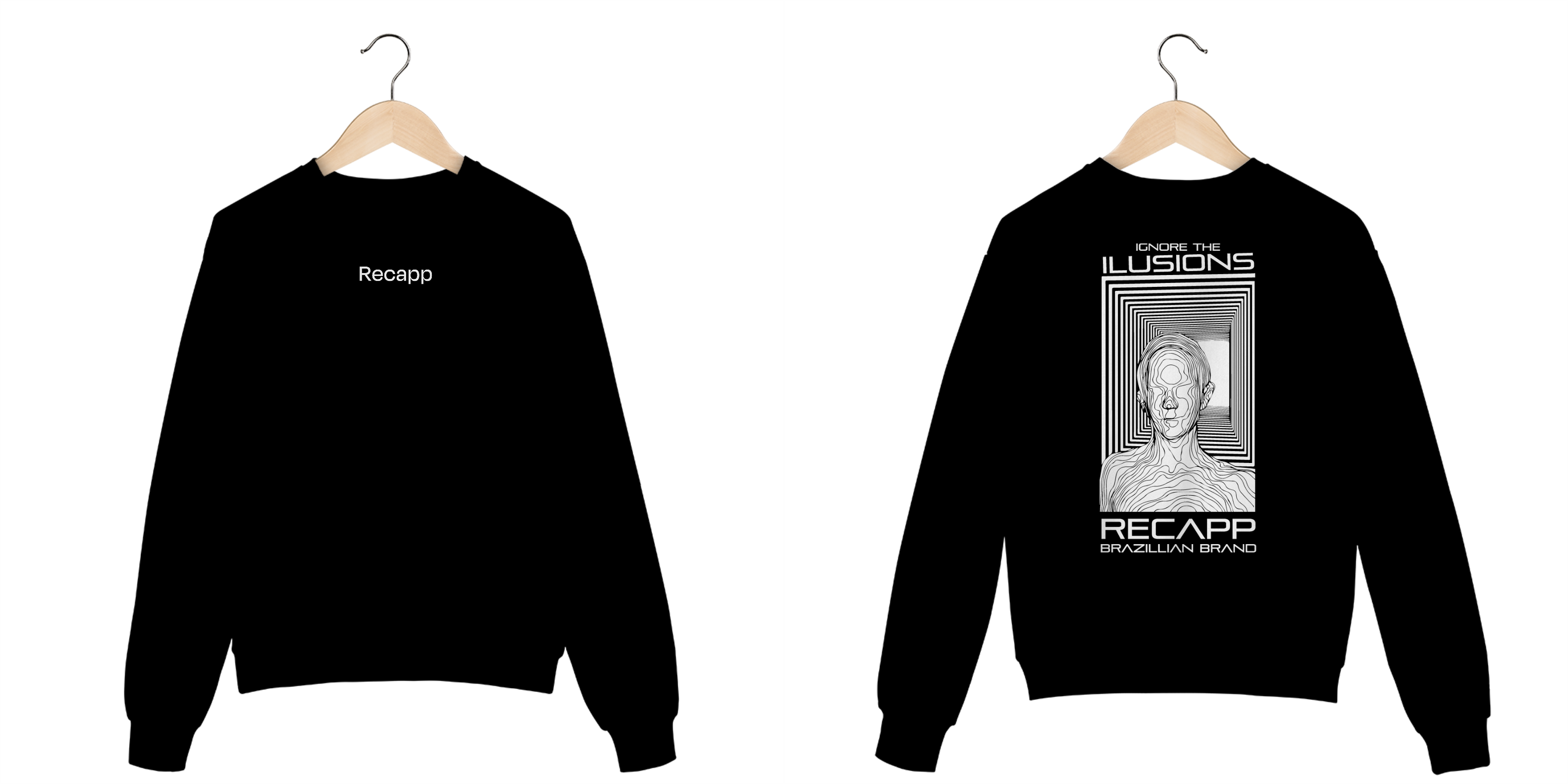 Moletom Ilusions (estampa branca)
