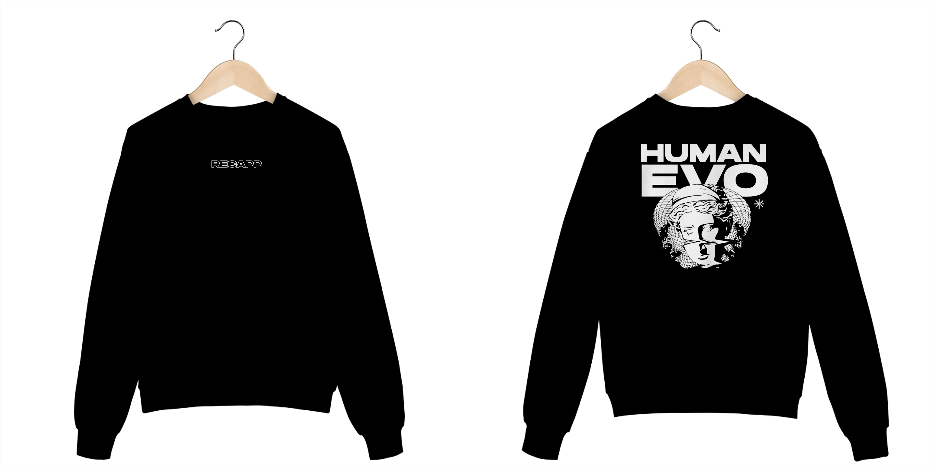 Moletom Human Evo (estampa branca)