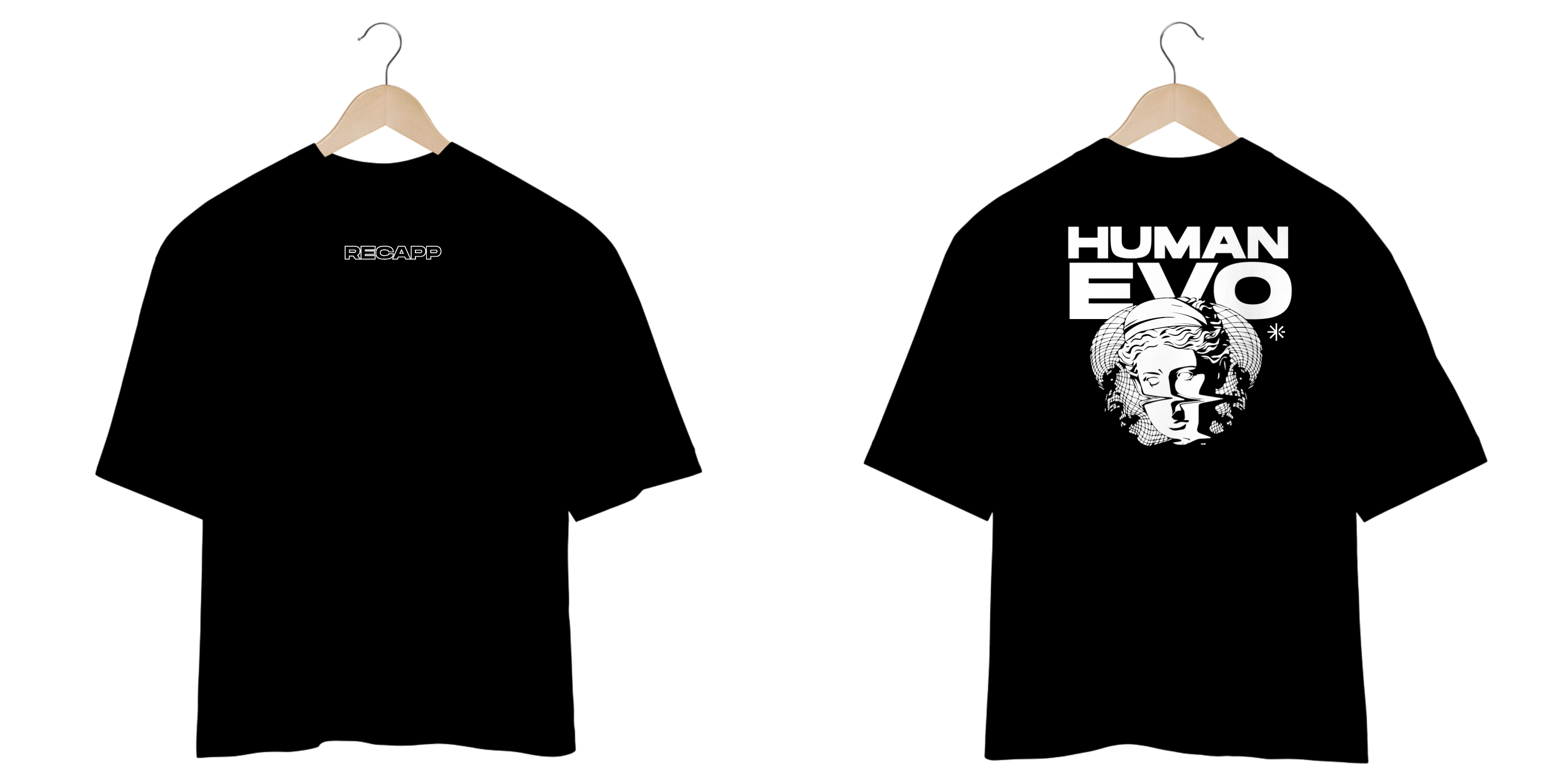 Oversized Human Evo (estampa branca)