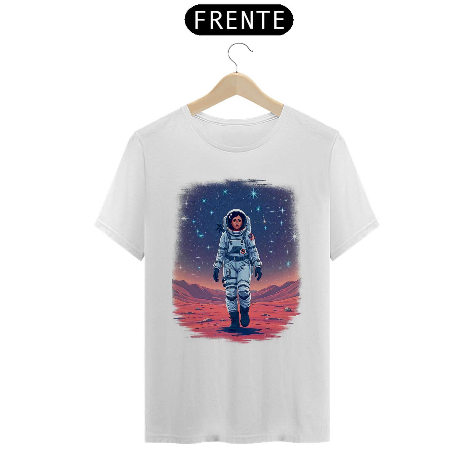 Camiseta Astronauta em Marte