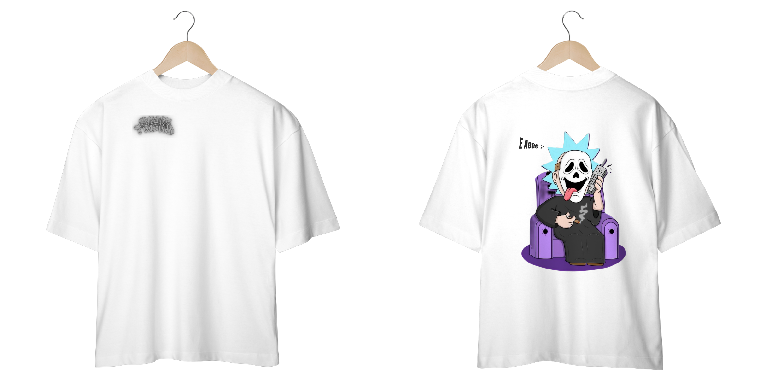 Camiseta Oversized Unisex ENOISTrend, RickPanic