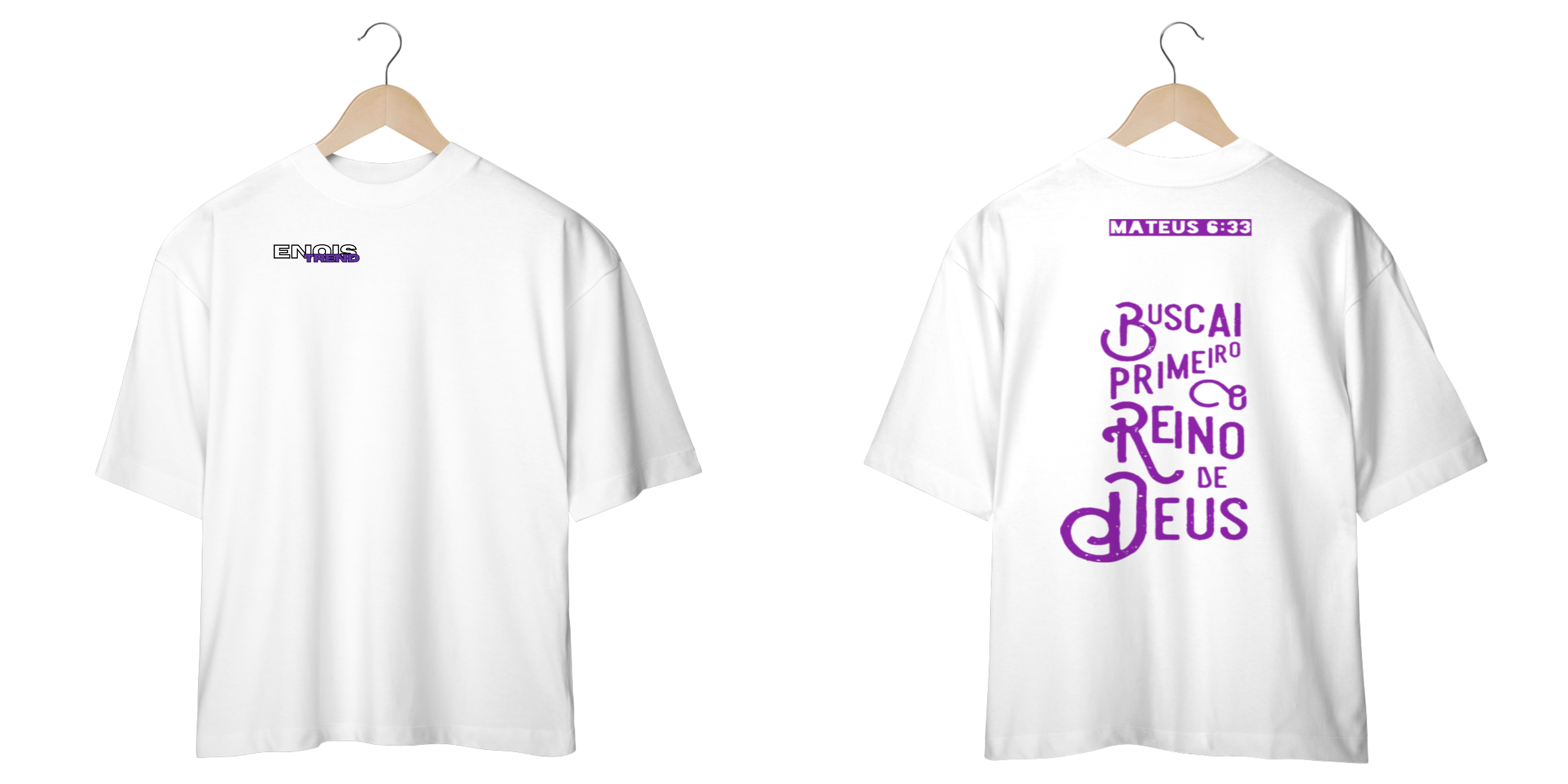 Camiseta Oversized EnoisTrend, Mateus 6:33
