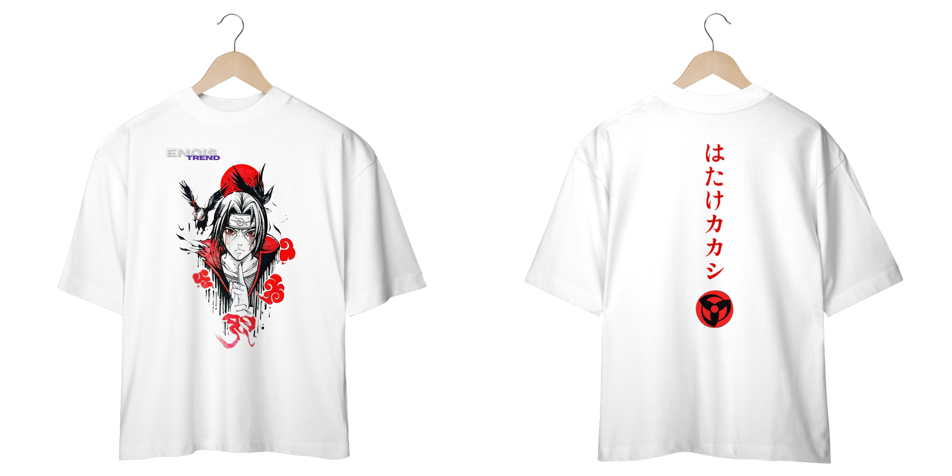 Camiseta Oversized EnoisTrend,  Itachi Uchiha