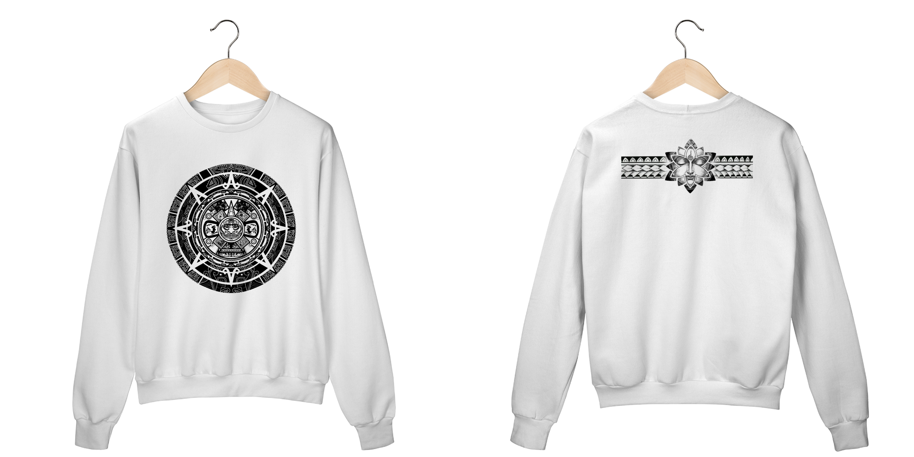 Moletom Fechado Tribalshivas Branco