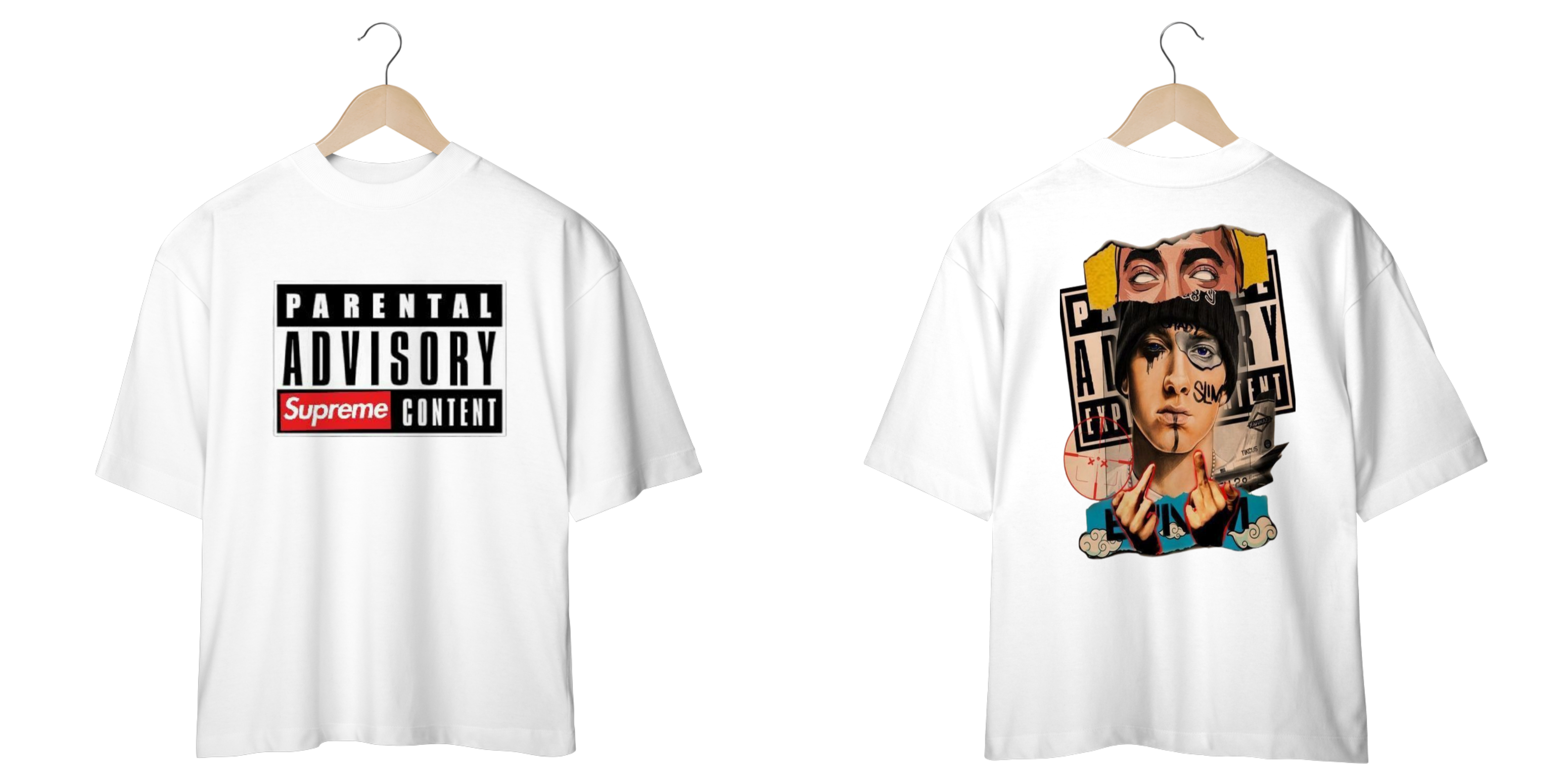 Camisa Oversized Vintage SUPREME ADVISORY EMINEM