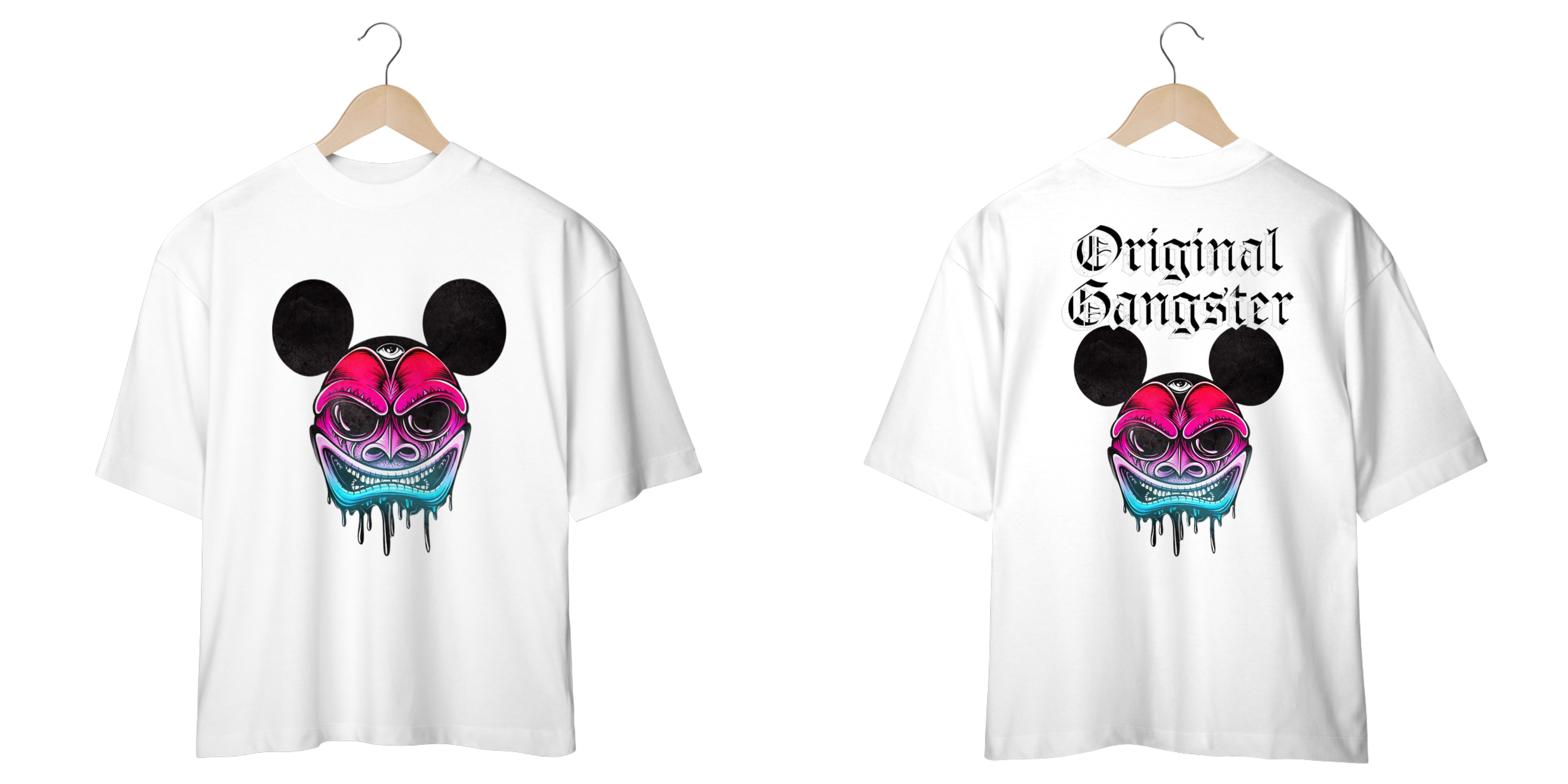 Camisa Oversized Vintage grafite Gangster