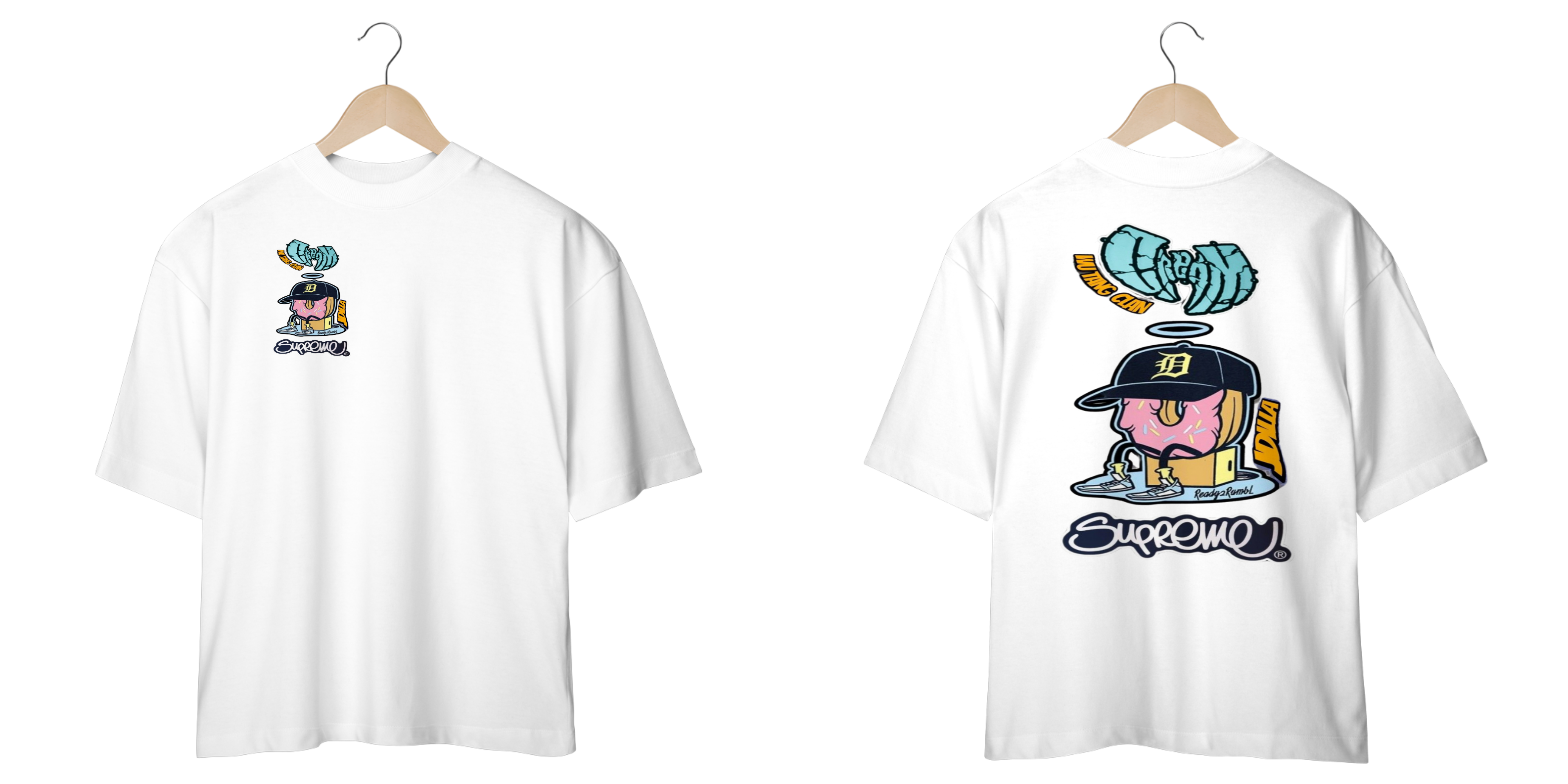 Camisa Oversized Vintage SUPREME Grafite