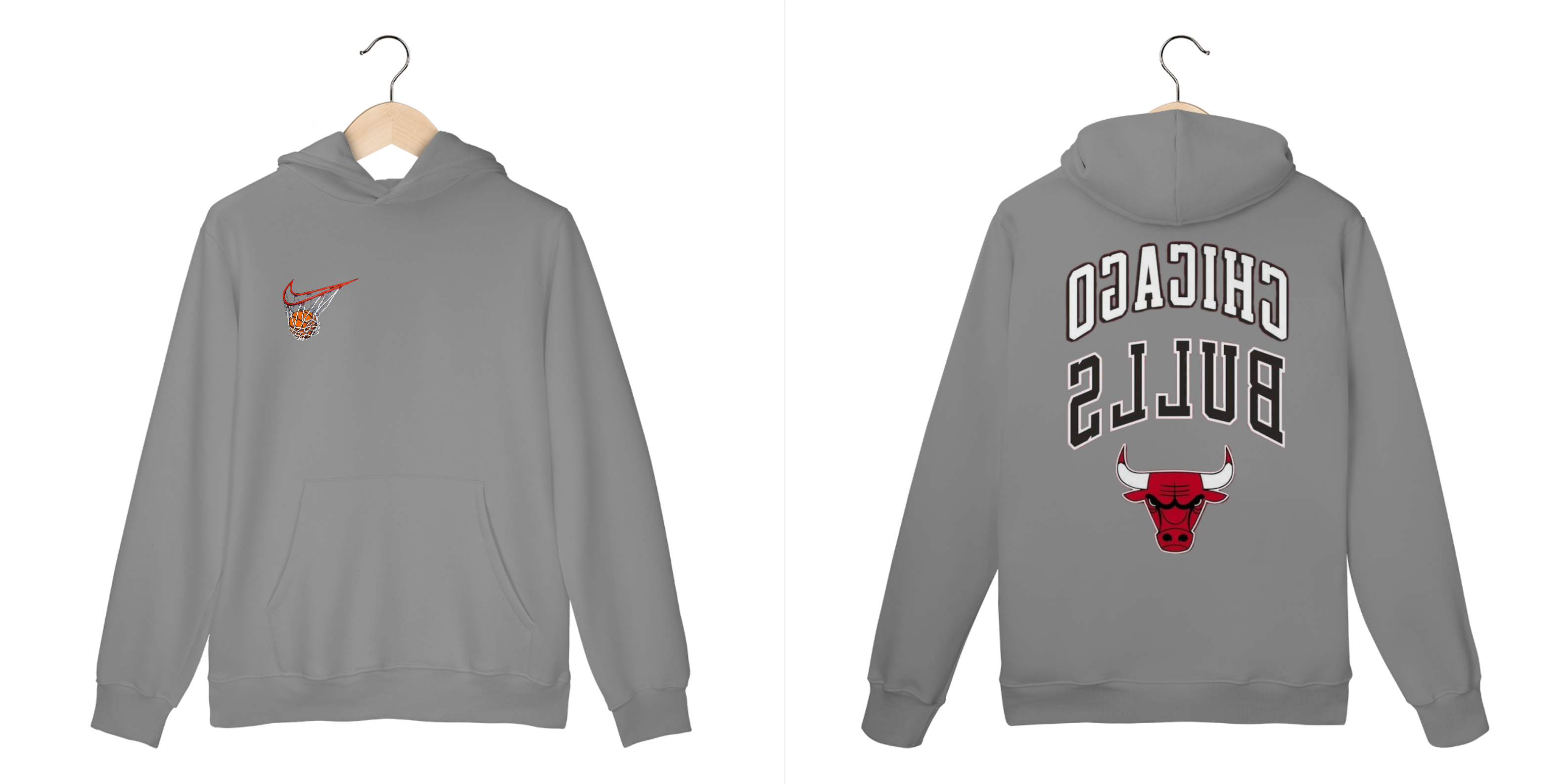 Moletom Canguru EnoisTrend, NBA Chicago Bulls