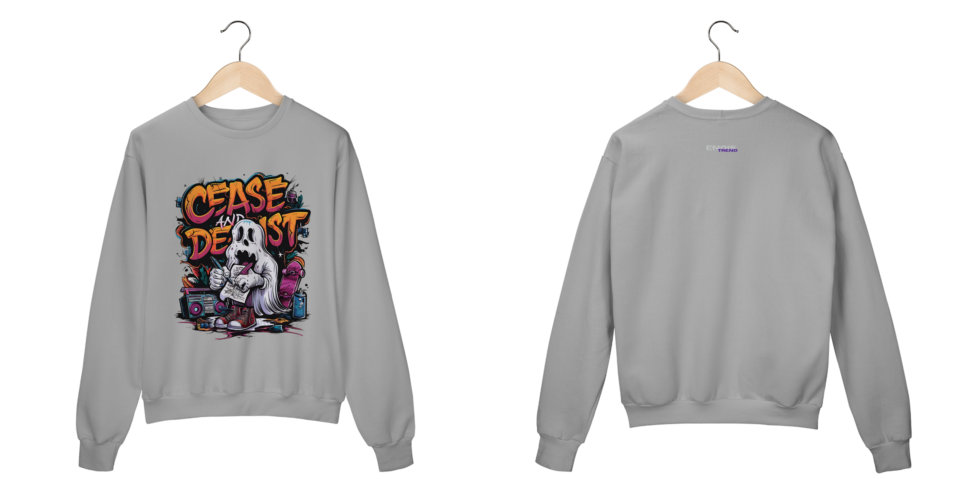 Moletom Fechado EnoisTrend, Grafite 