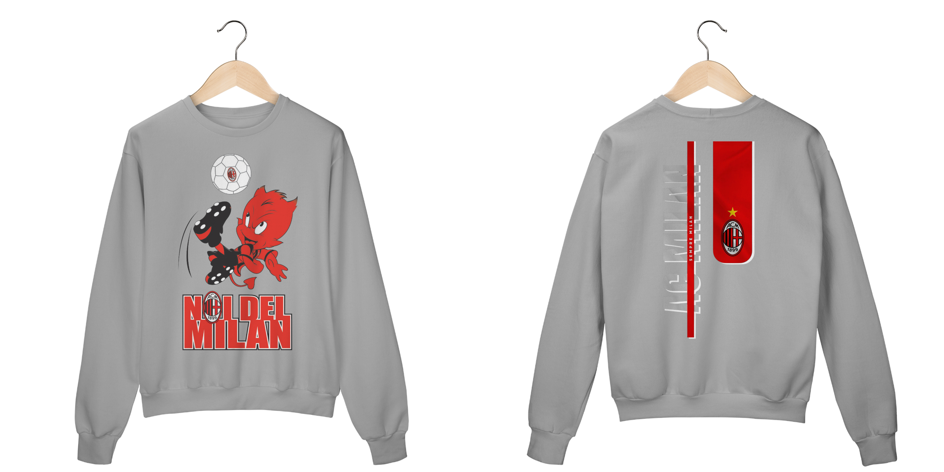 Moletom Fechado, Ac Milan Unisex