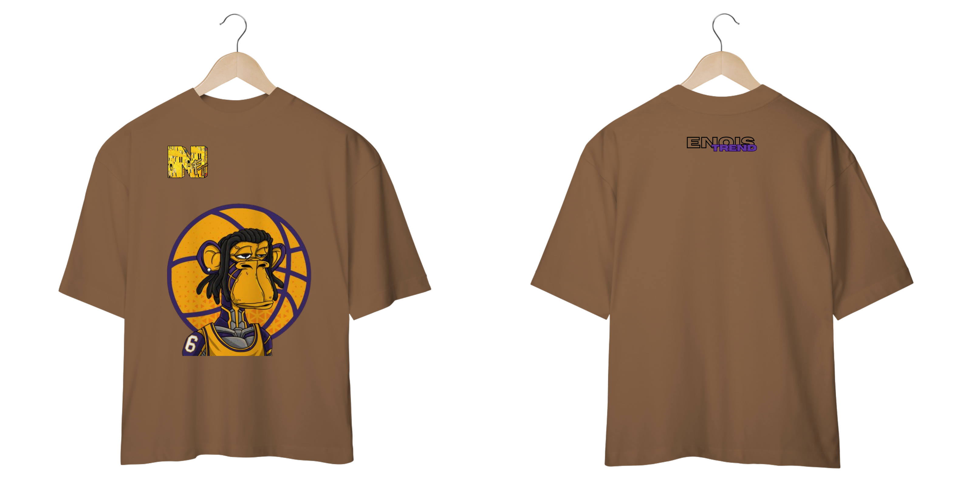 Camiseta Oversized EnoisTrend, NFTs, NBA Lakers 