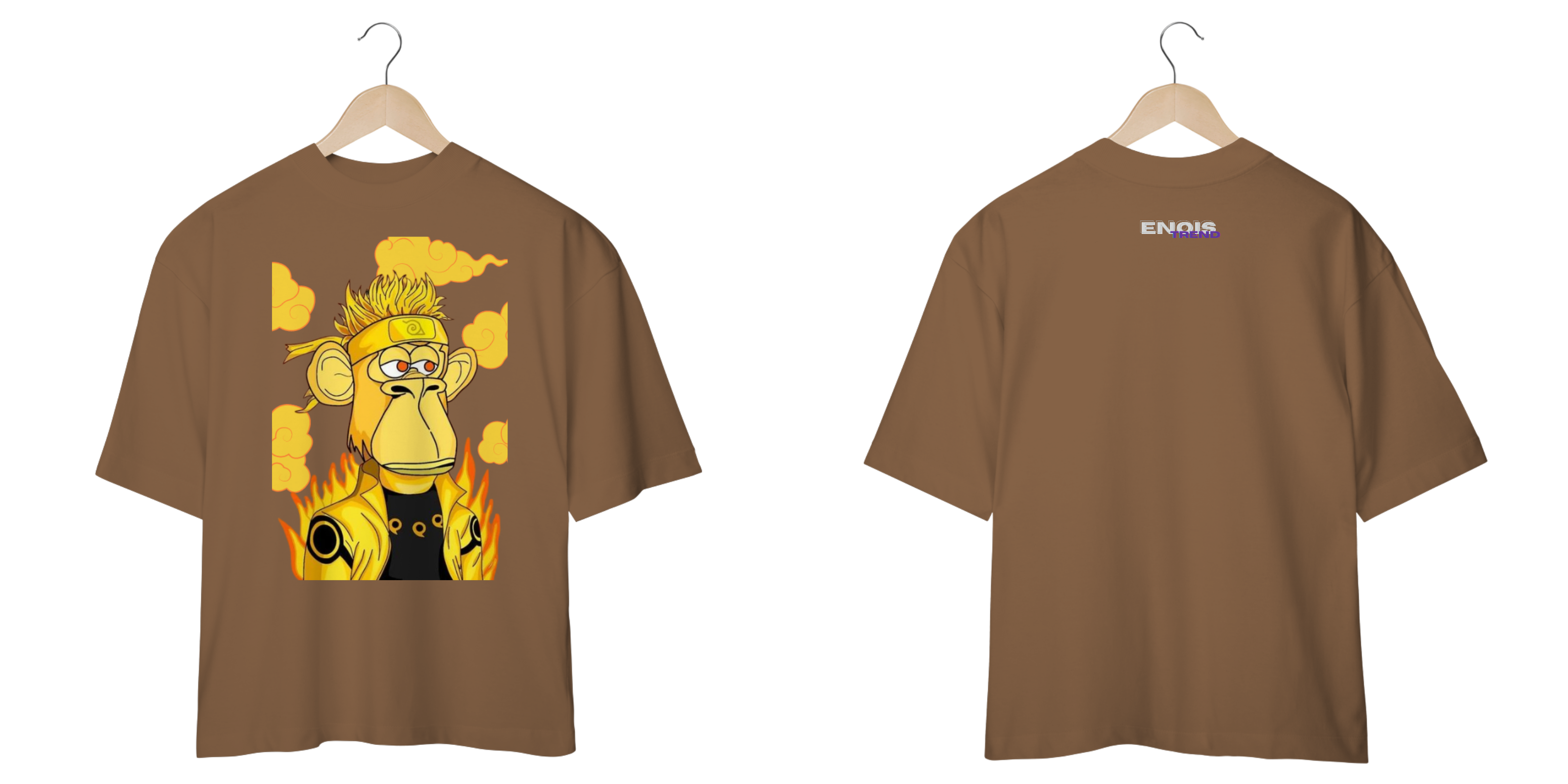 Camiseta Oversized EnoisTrend, NFTs Modo Kurama + Modo Sábio