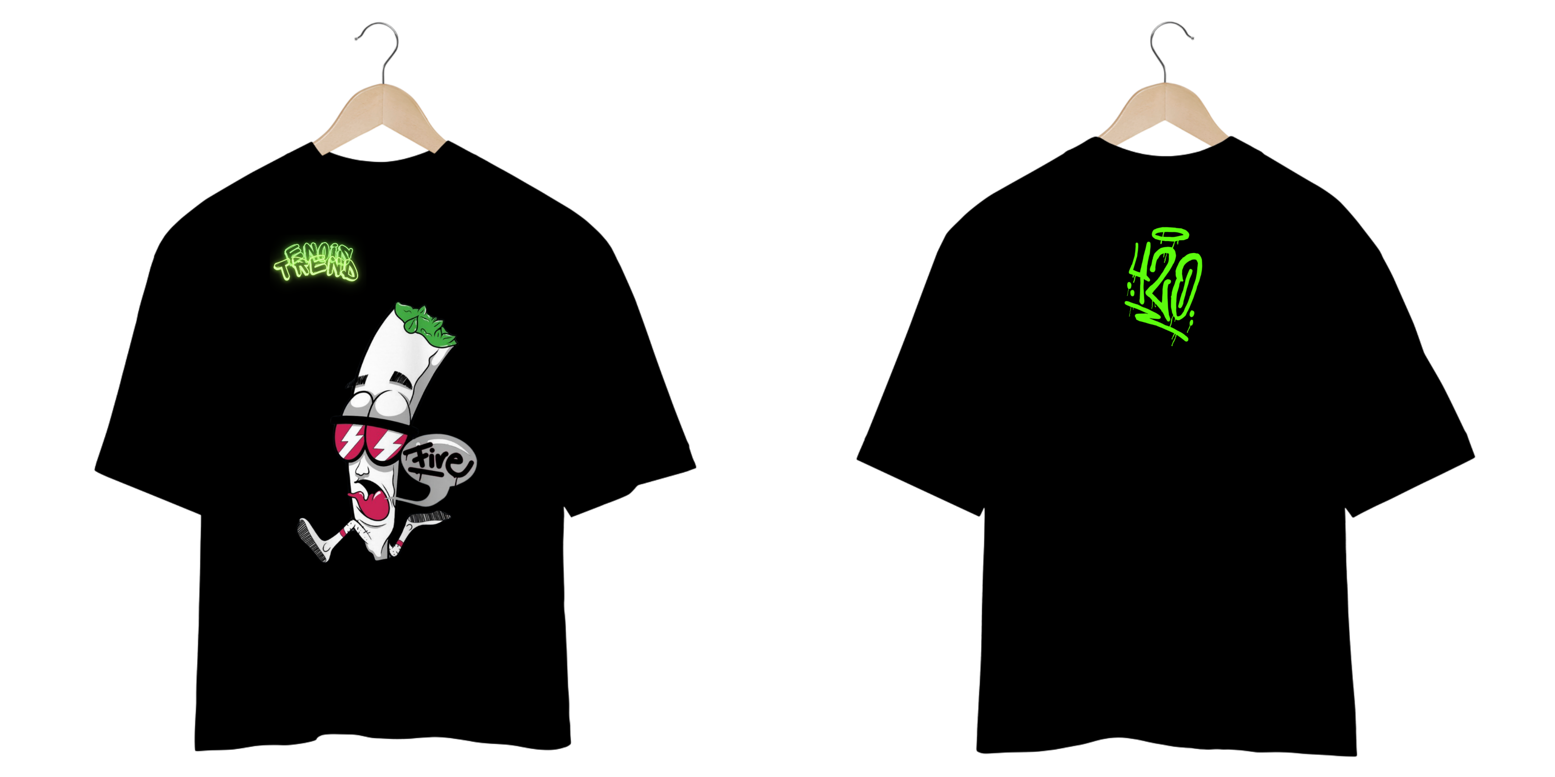 Camiseta Oversized Unisex ENOISTrend, Five Grafite 4i20