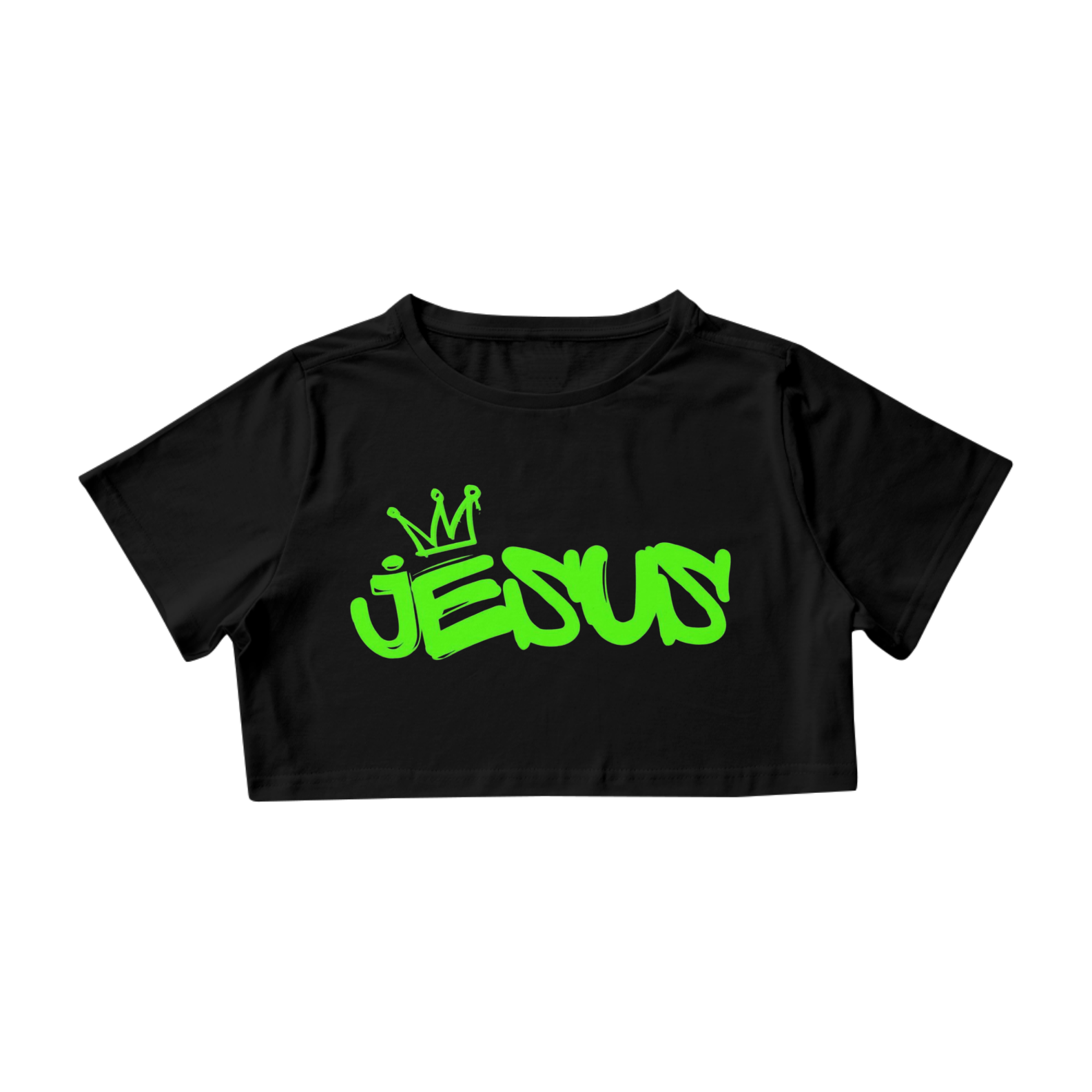Camisa Cropped Feminina ENOISTrend, Design Jesus