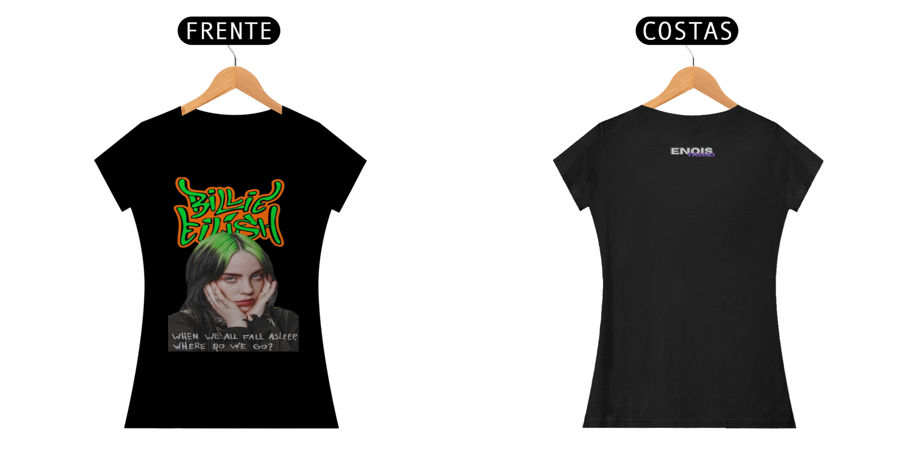 Camisa Baby Long Classic, EnoisTrend, Billie Eilish