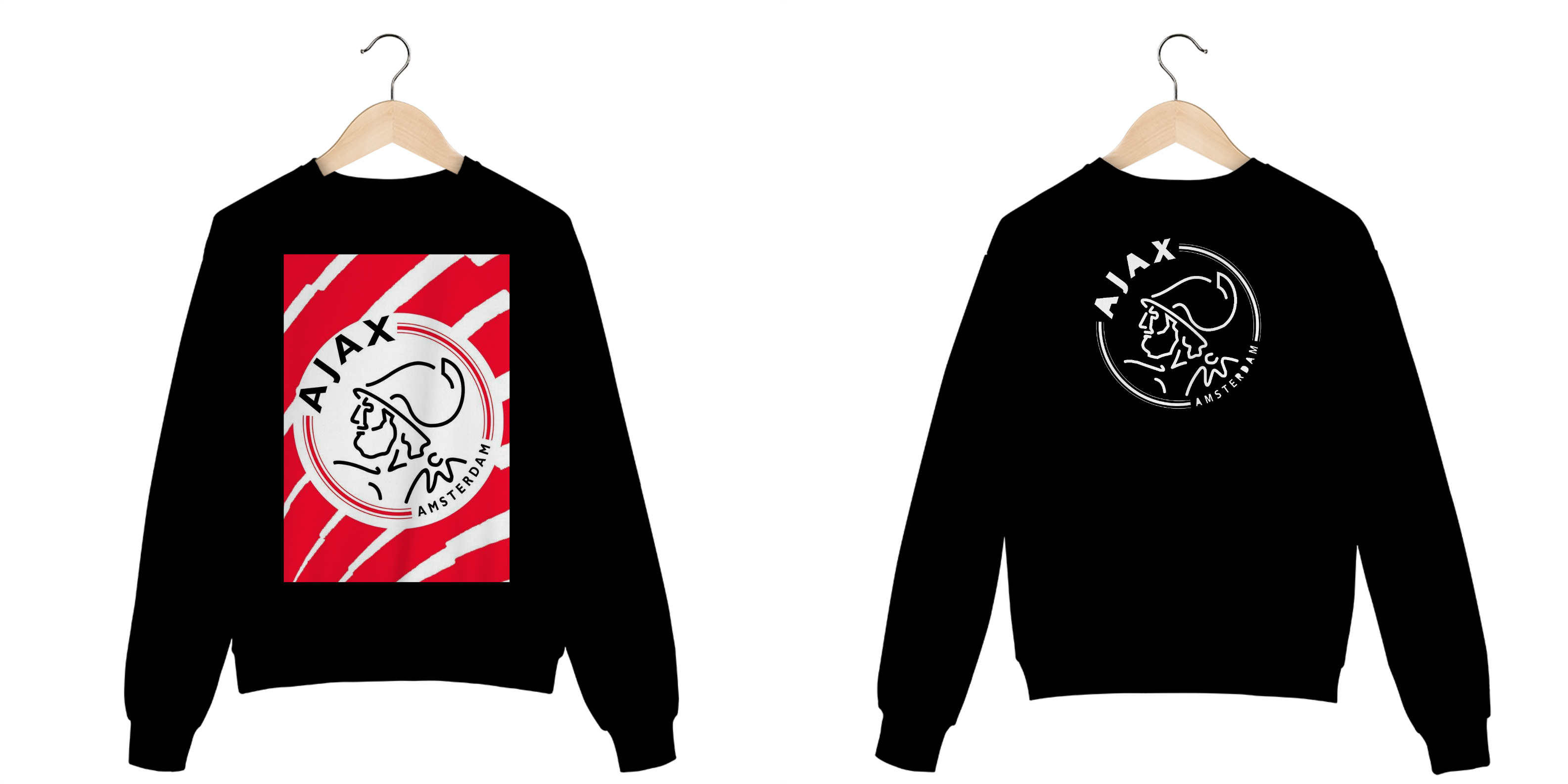 Moletom Fechado Ajax Amsterdam, Preto