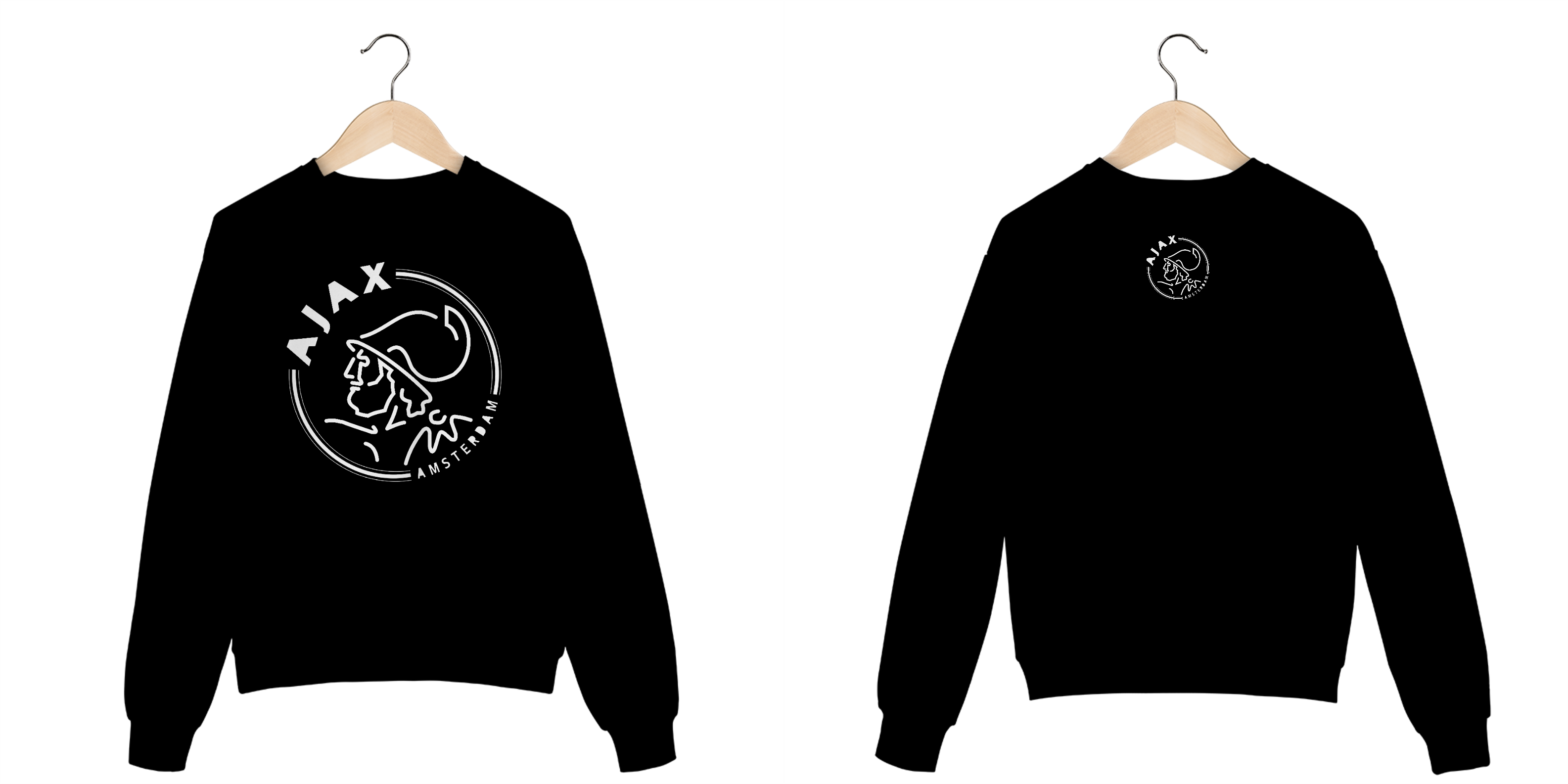 Moletom Fechado Ajax Amsterdam, Preto