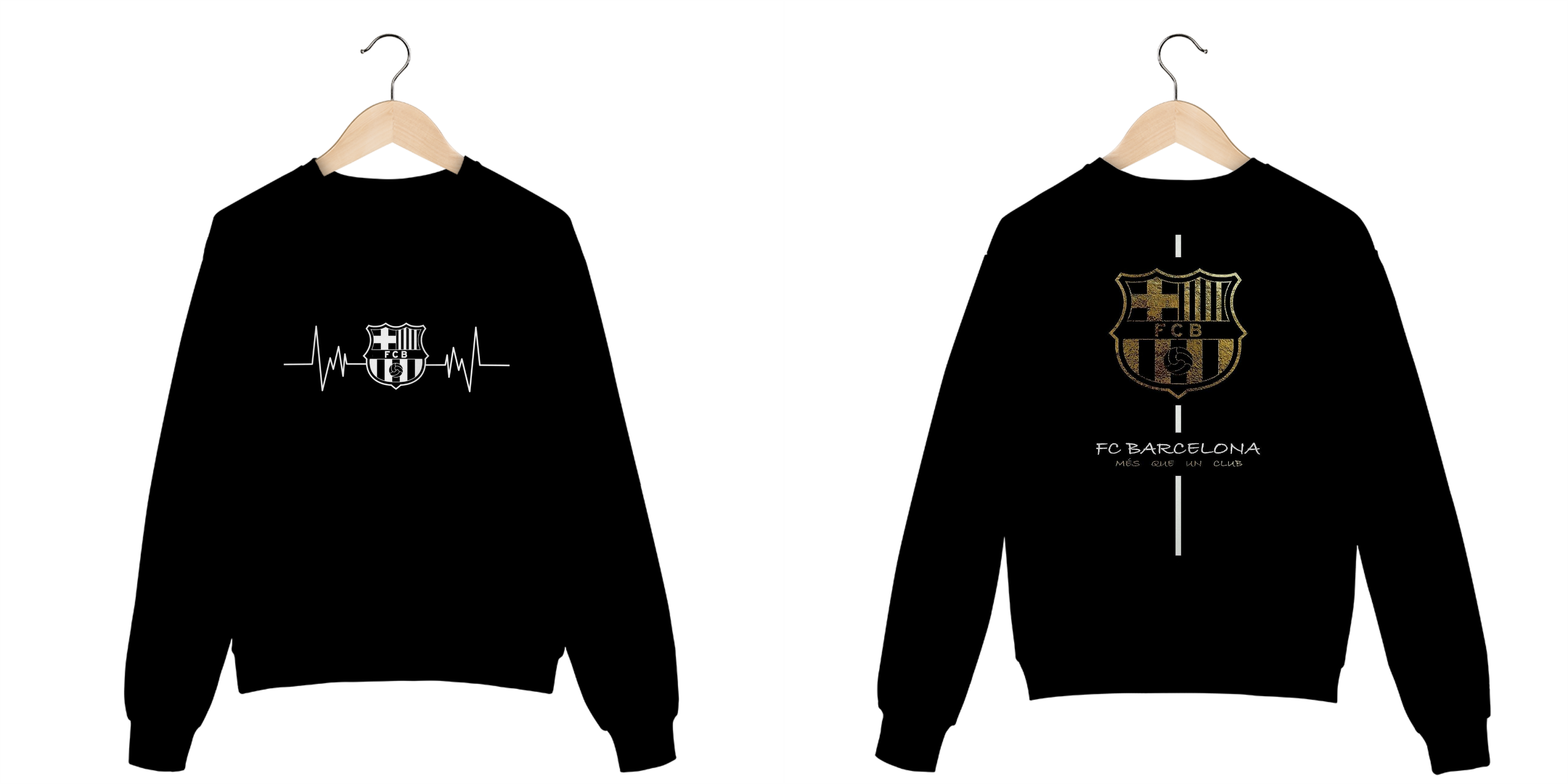 Moletom Fechado, FC Barcelona Preta Unisex