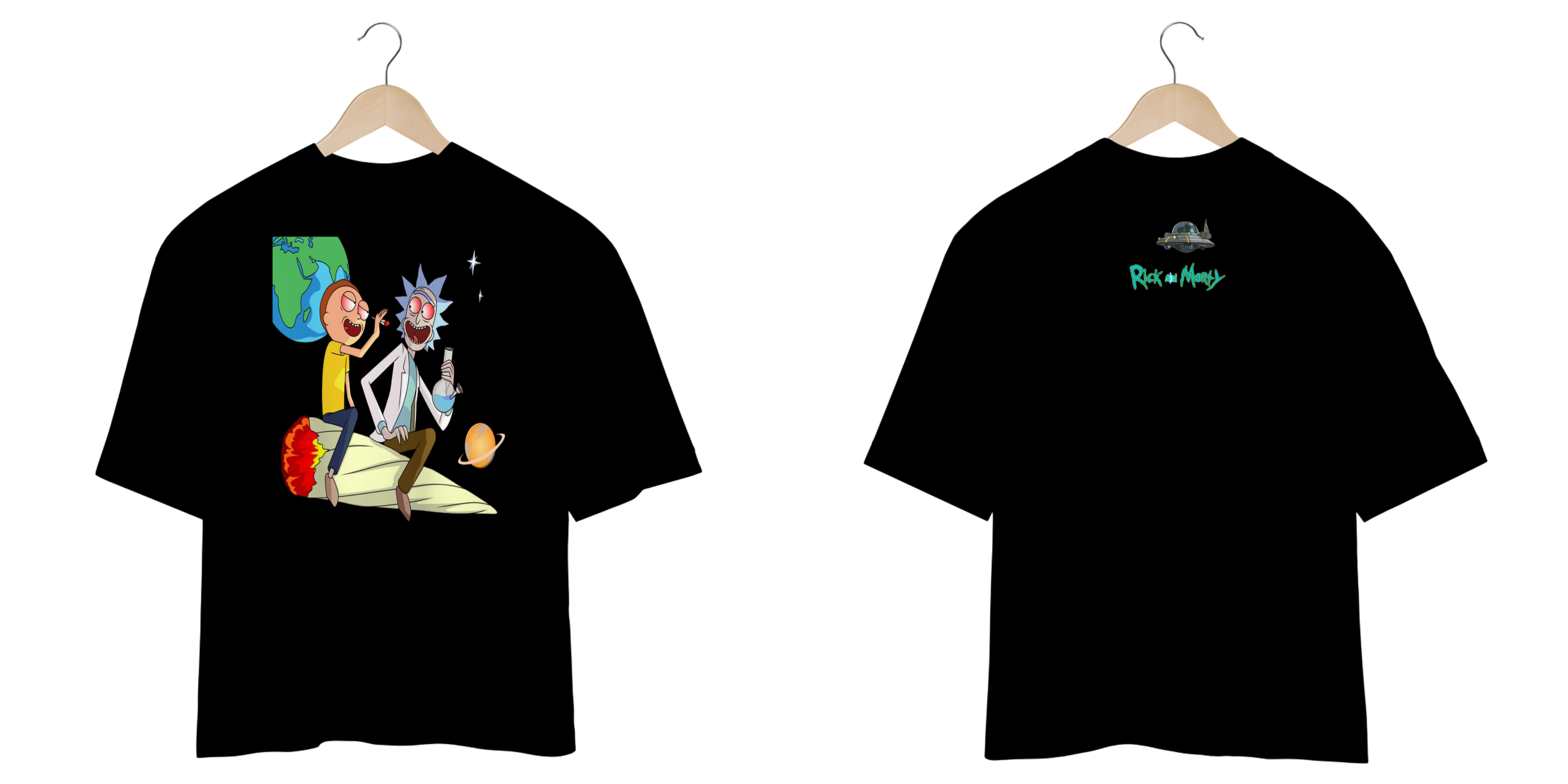 Camisa Oversized Vintage Rick and Morty