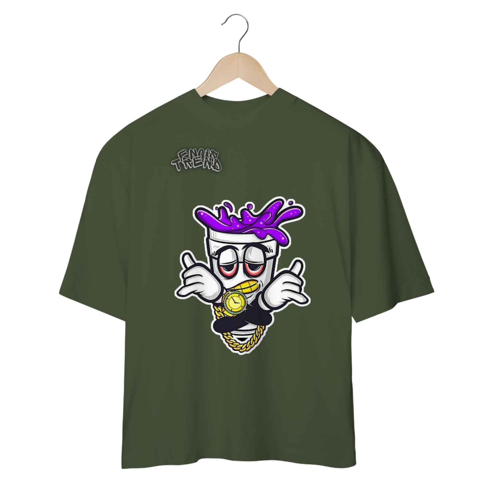 Camiseta Oversized Unisex ENOIS, Copo De Lean