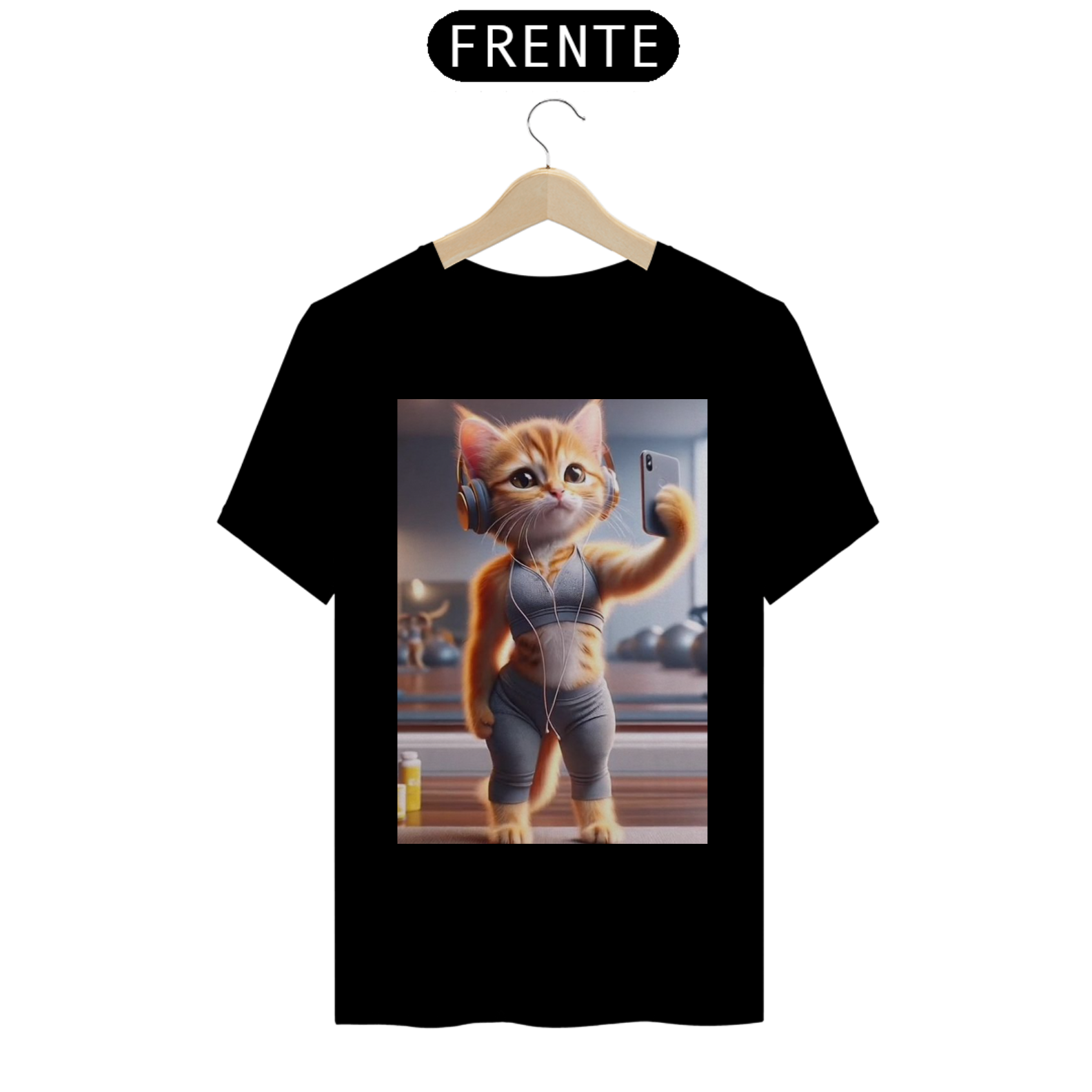 Camiseta T-Shirt Quality Gata Academia