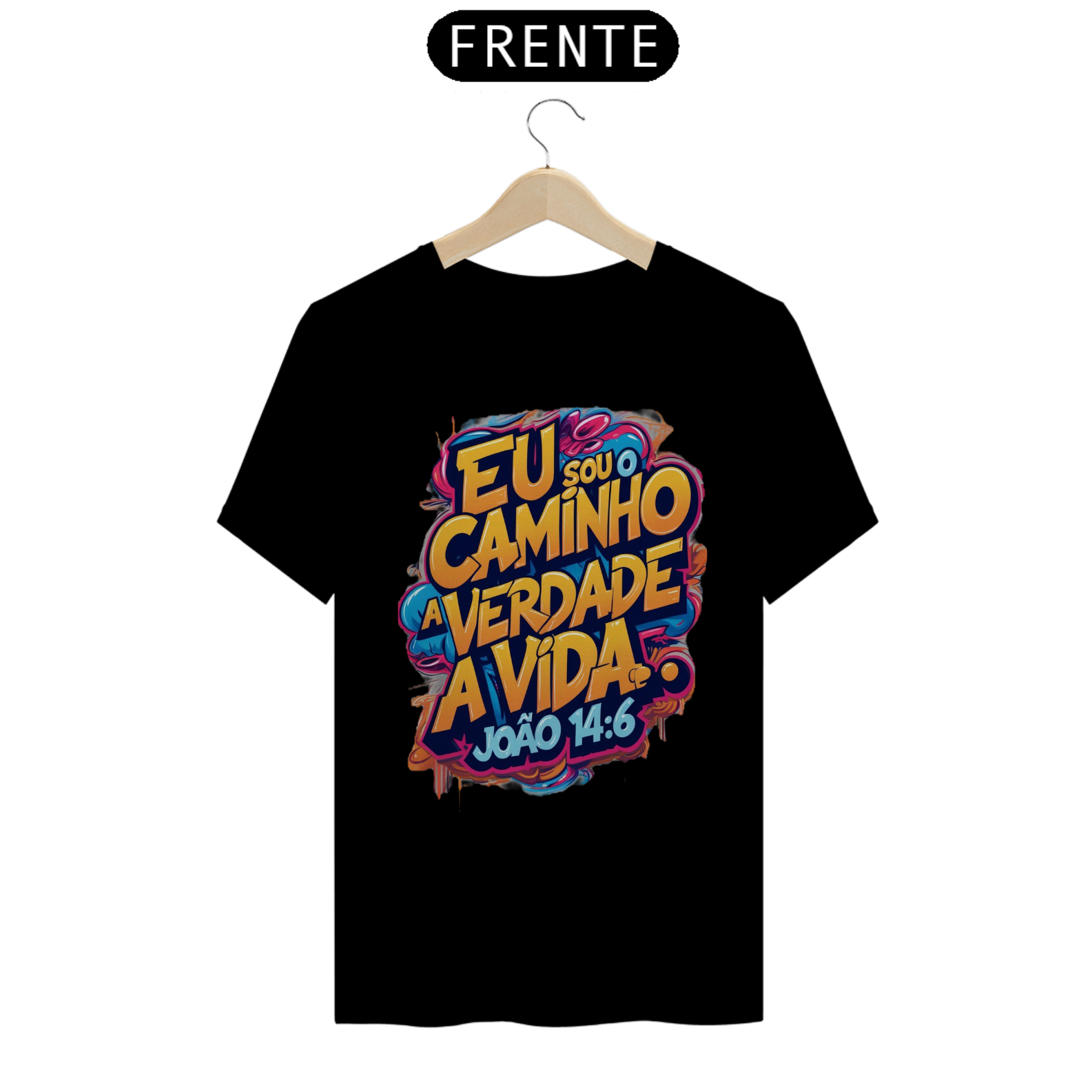 CAMISETA PRETA JOÃO 14:16