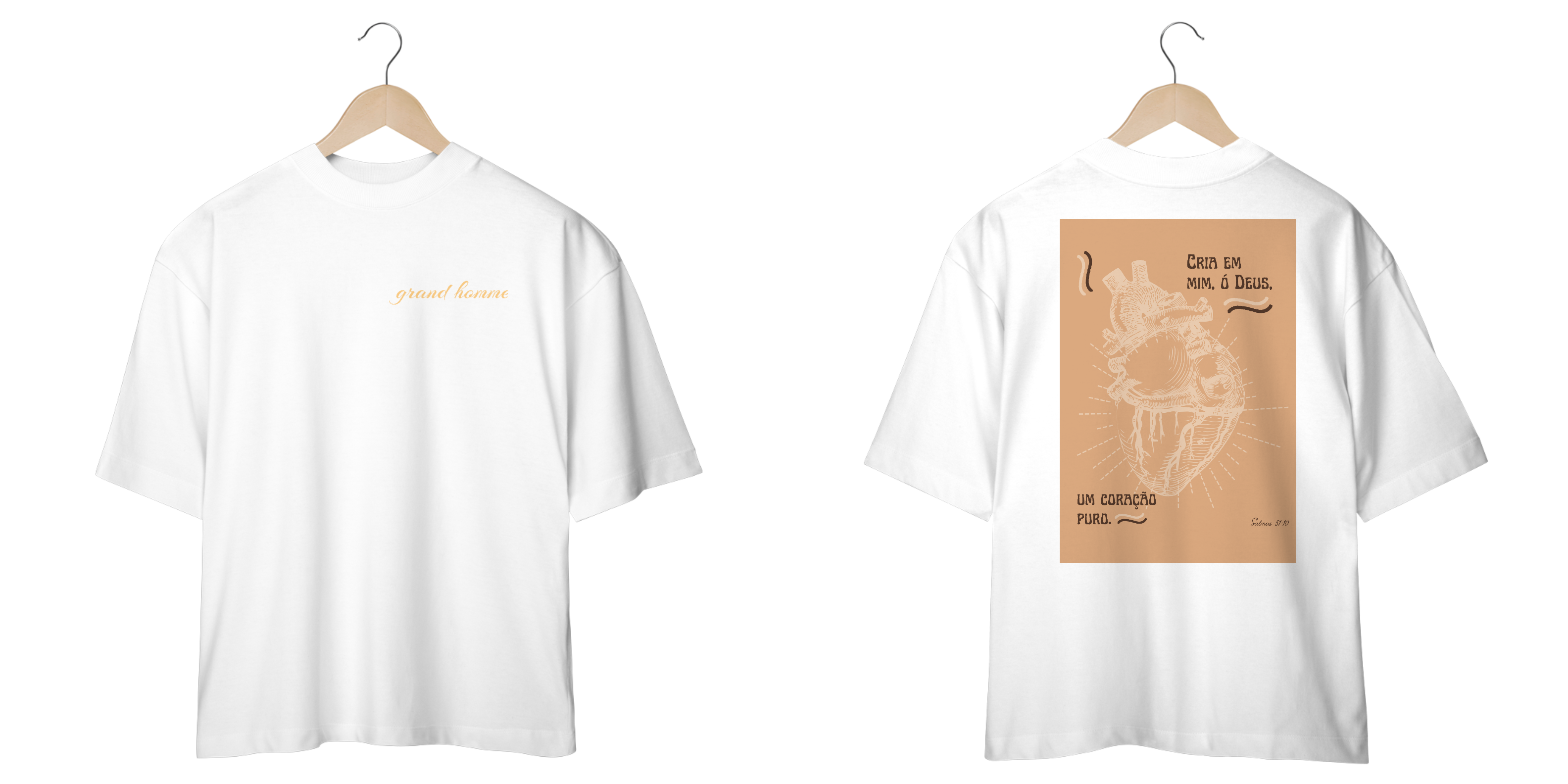 CAMISETA OVERSIZED-  CRISTÃ SALMOS 51:10