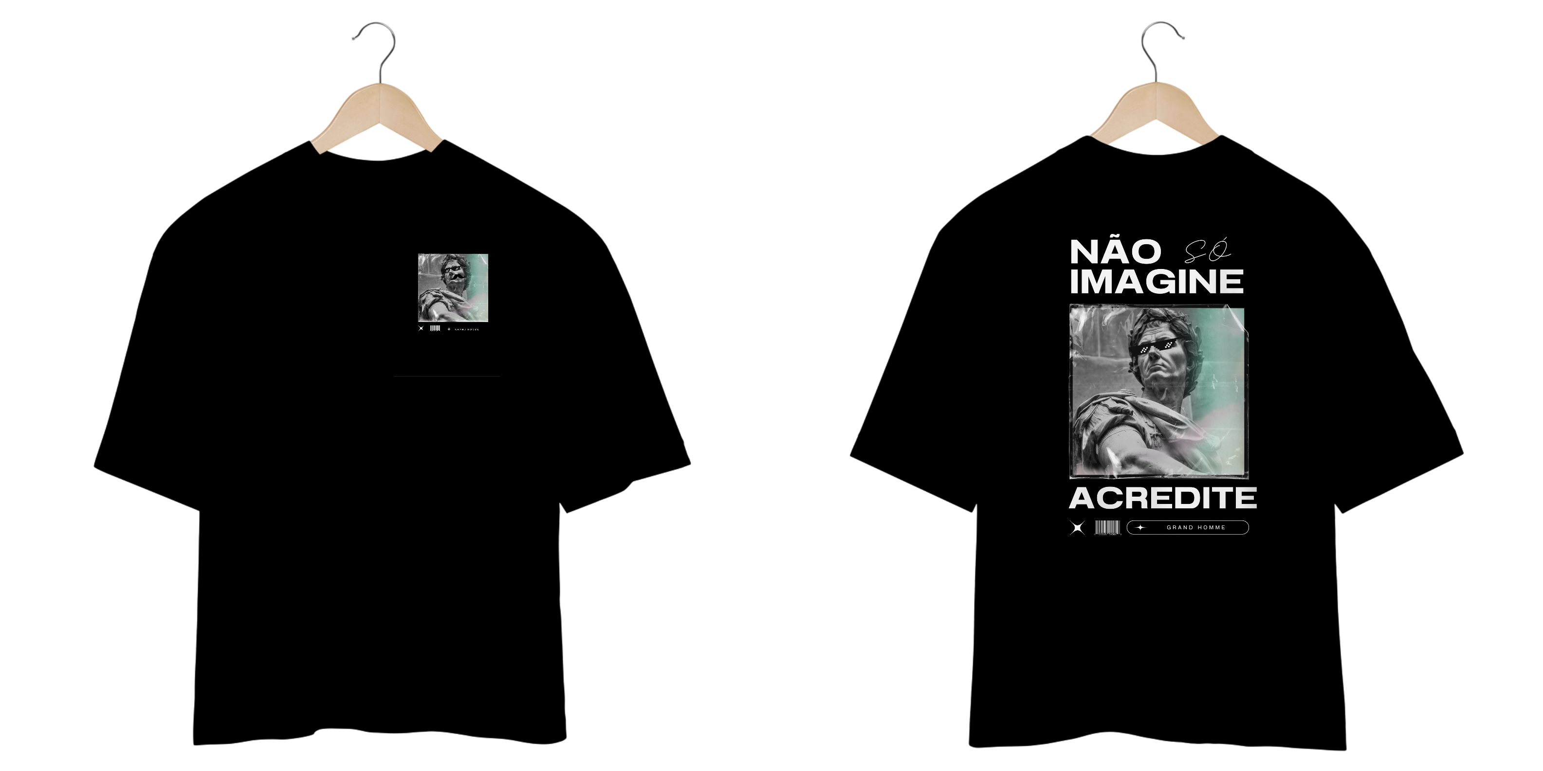 CAMISETA OVERSIZED- NÃO SO IMAGINE, ACREDITE
