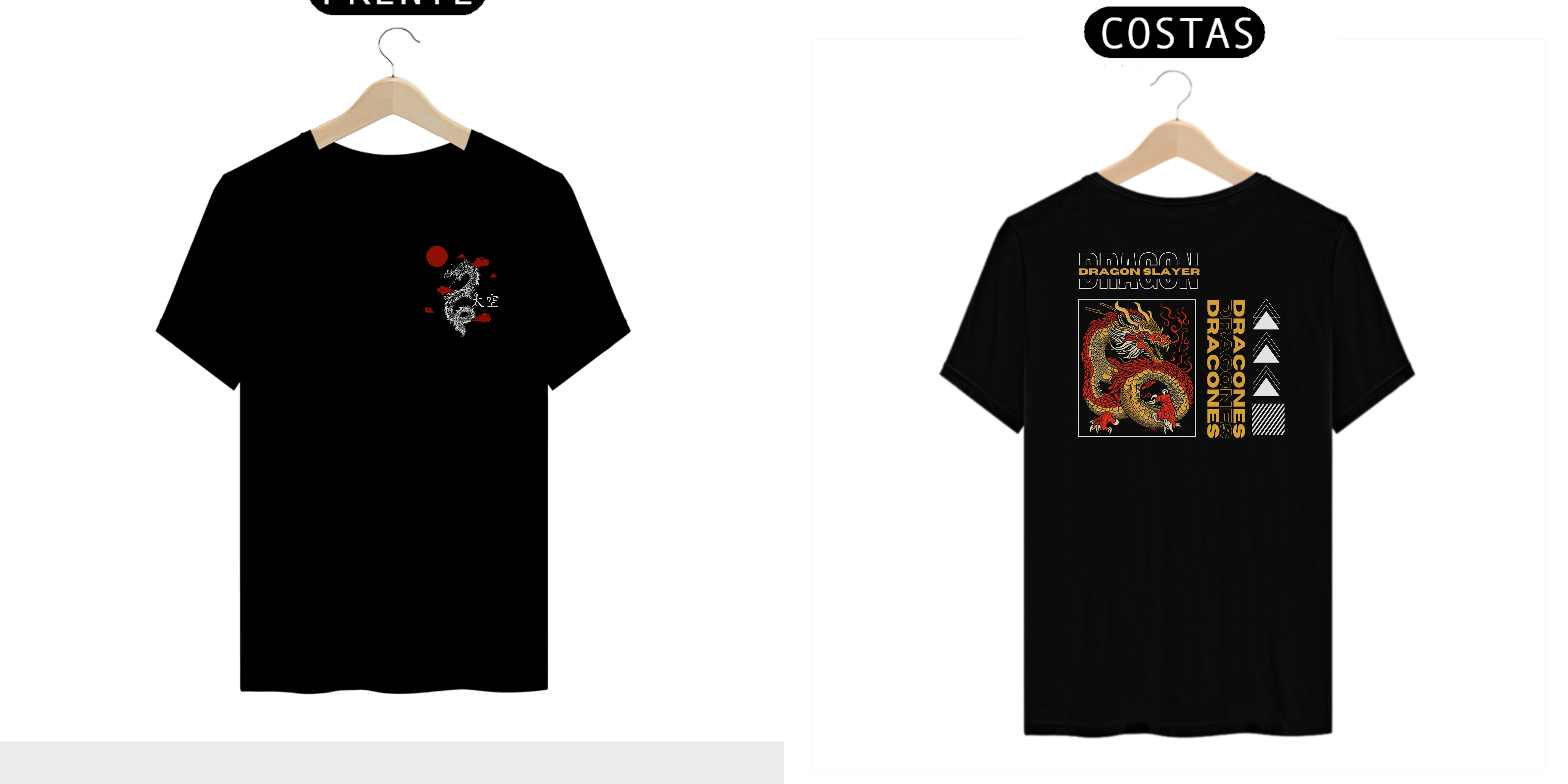 Dragão - frente e costas