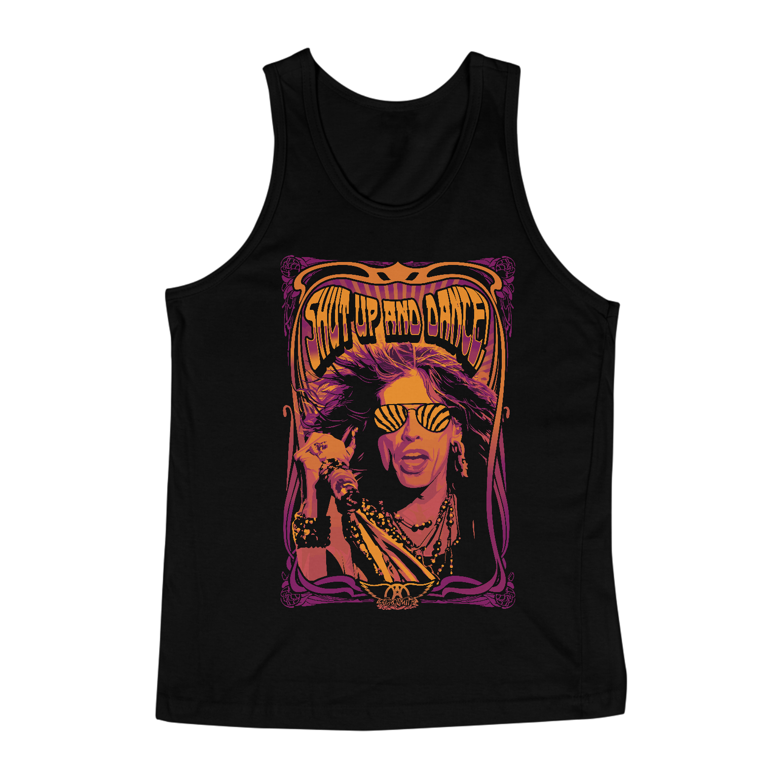 Camisa Regata Preta Aerosmith Shut up and Dance