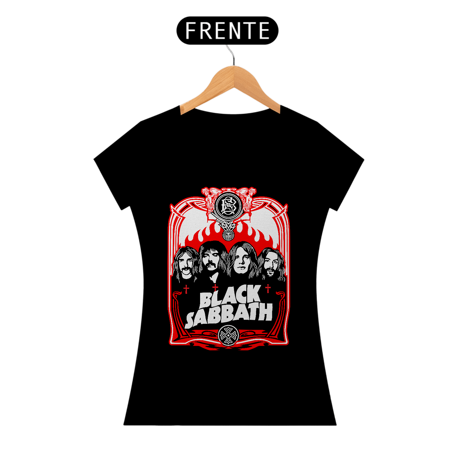 Camisa Baby Look Black Sabbath