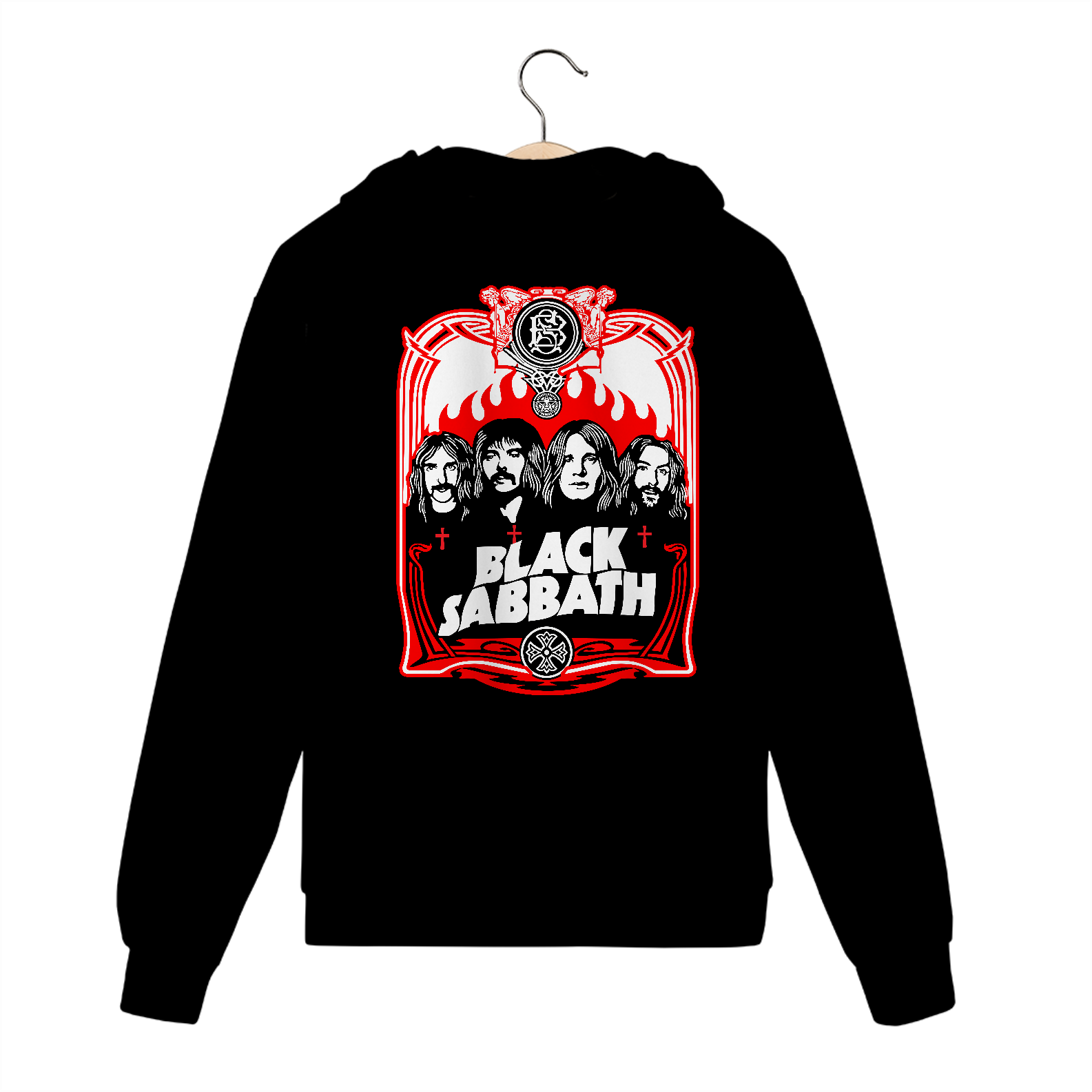 Nome do produto: Casaco de Moleton de Zíper Black Sabbath