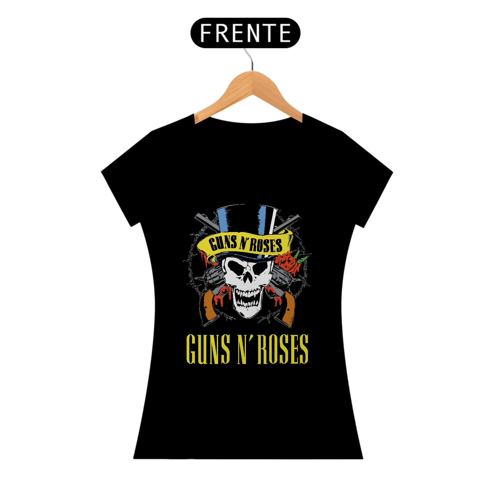 Camisa Babylook Guns n' Roses