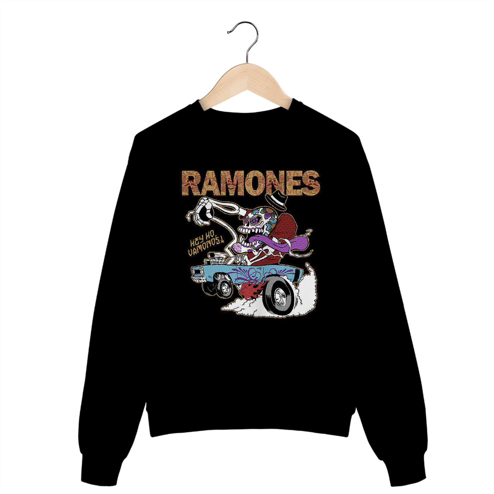 Casaco de Moletom Fechado Ramones Hey ho Vamonos!