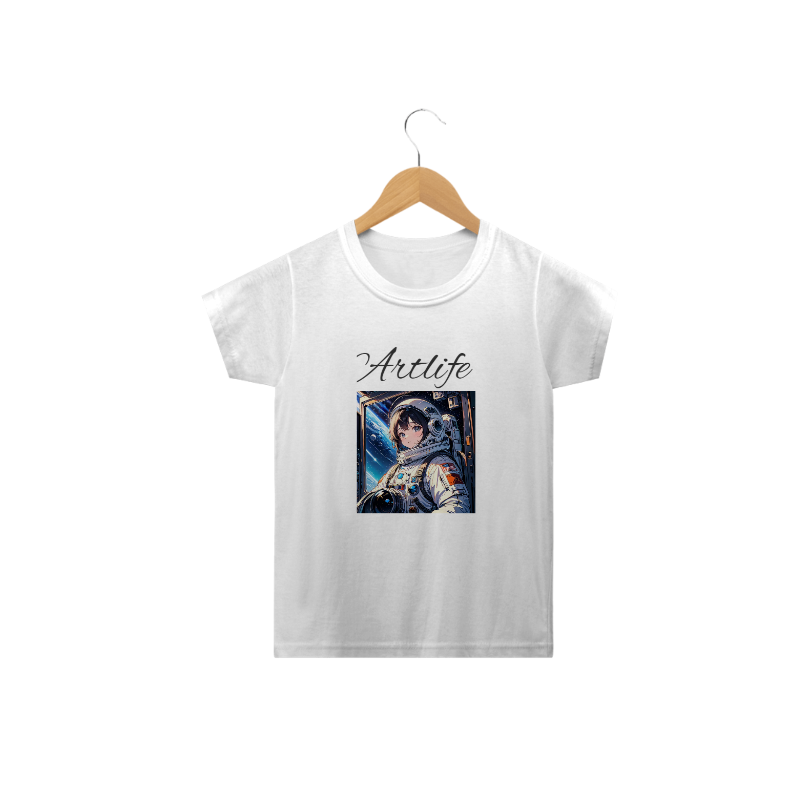 camiseta astronauta feminina Artlife