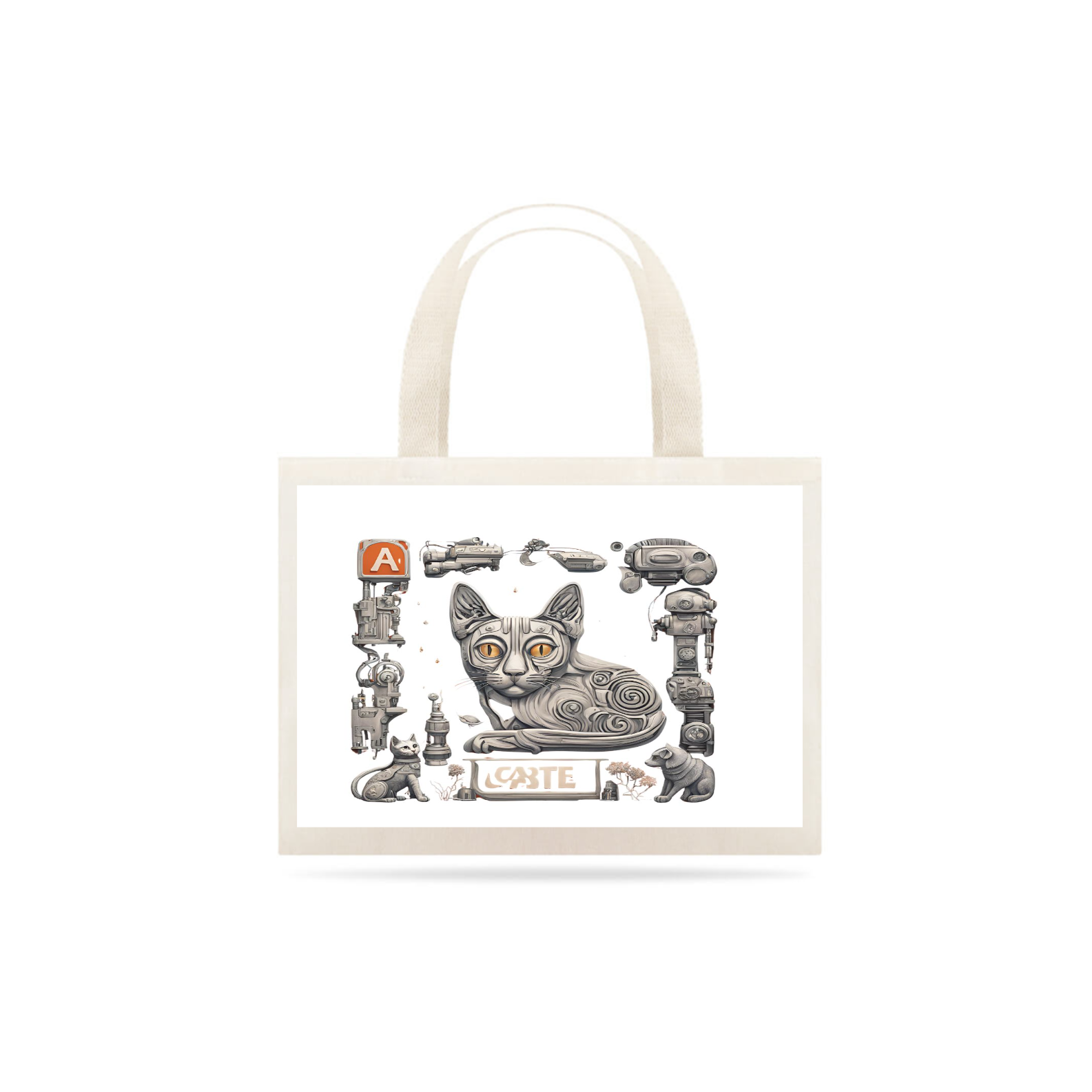 bolça personalizada com  gato  da  marca  artlife