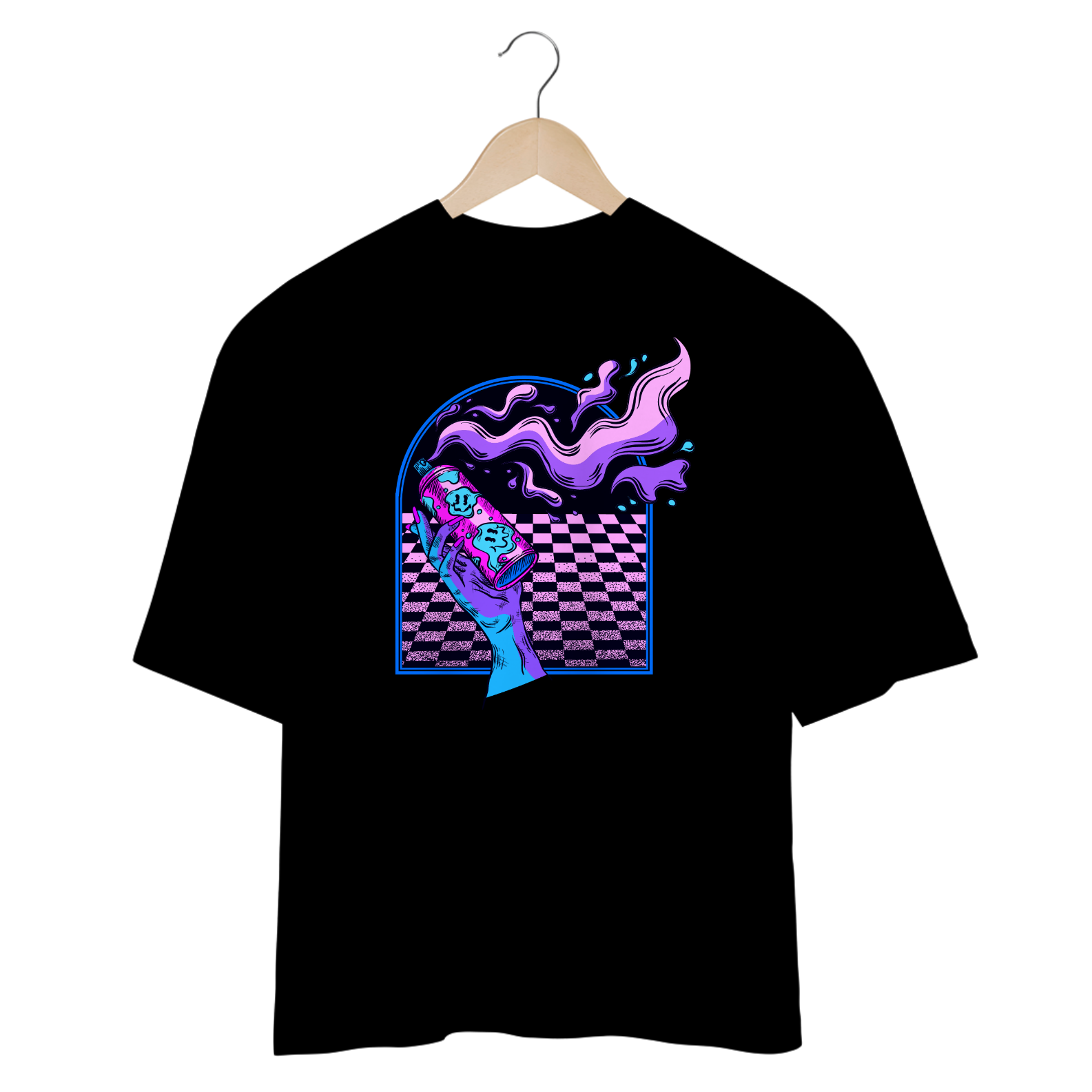 Camiseeta Oversized Estampada Nights
