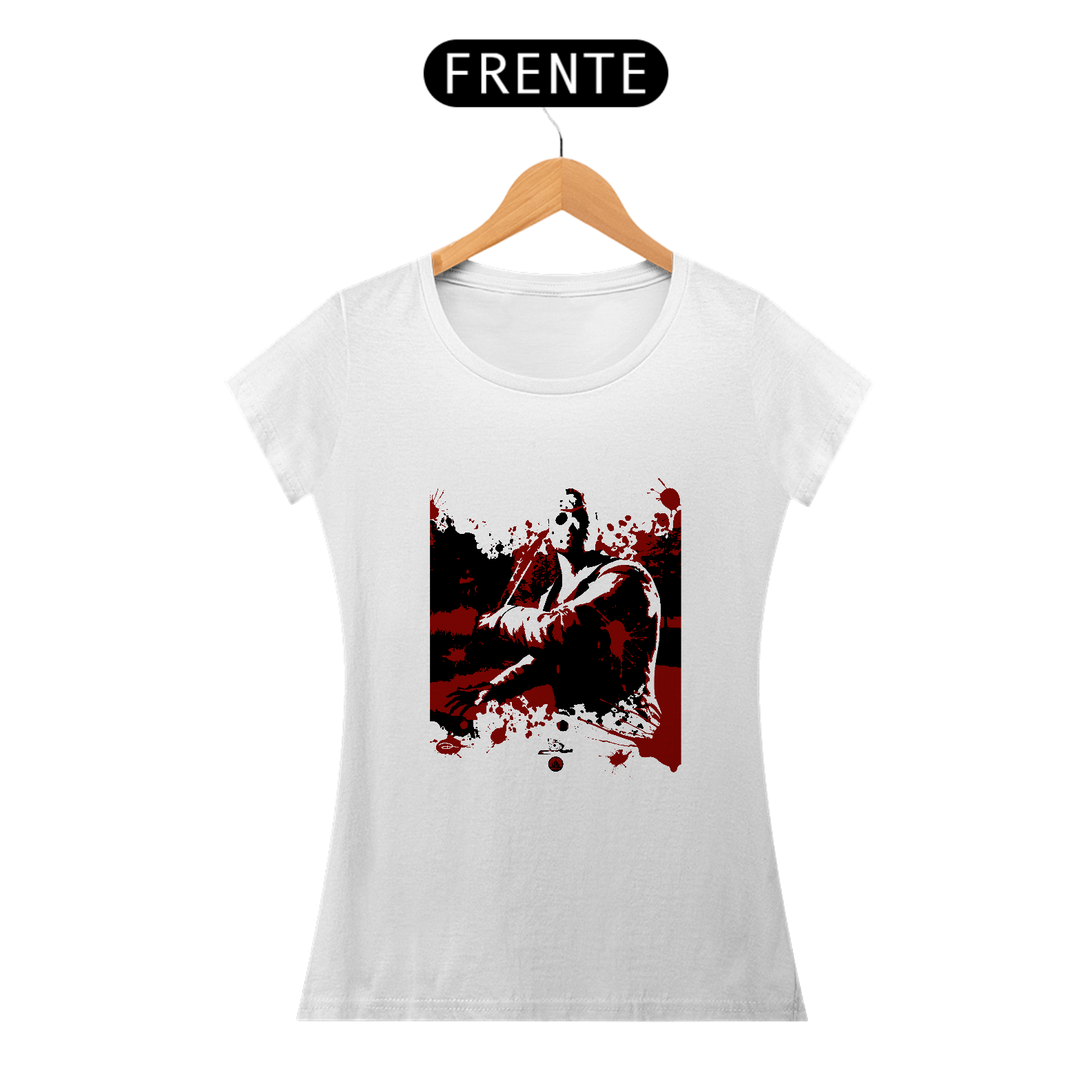 Camisetas Feminina Babylook Long - Filmes de Terror - Friday the 13th (Sexta feira 13) - Jason Voorhees