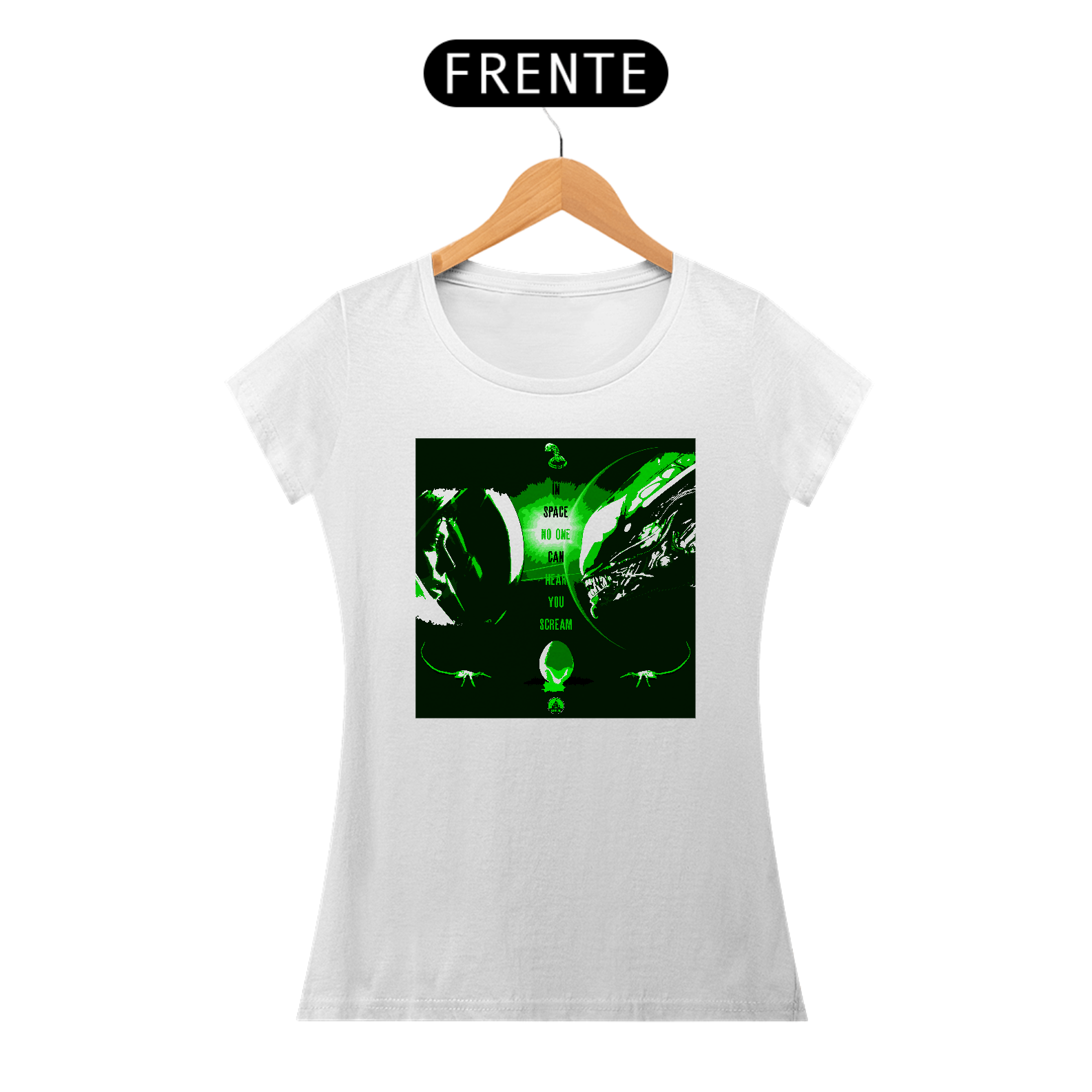 Camisetas Feminina Babylook Long - Filmes de Terror - Alien (Alien, o Oitavo Passageiro) - Ripley x Xenomorph
