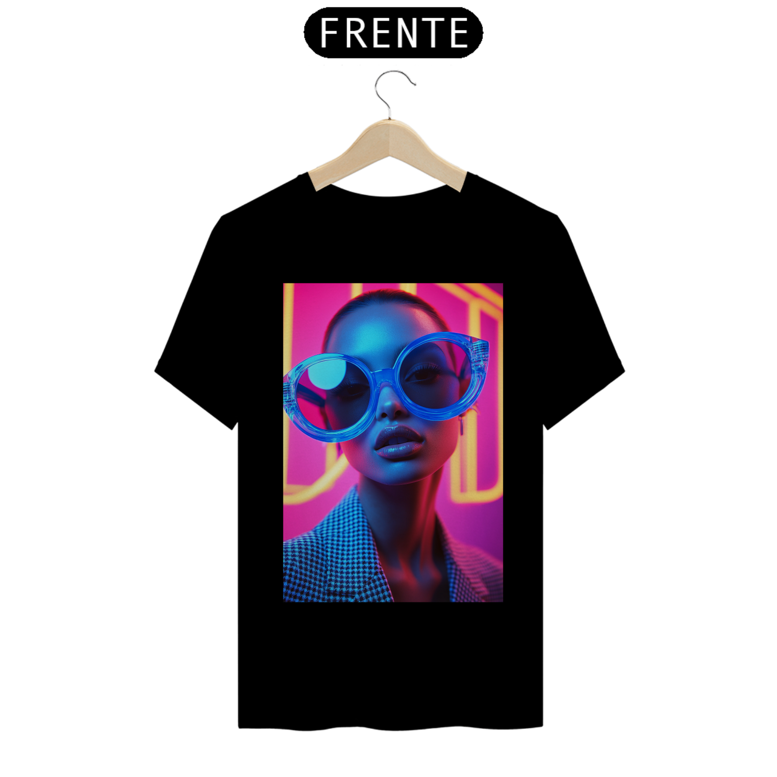 Camiseta Básica unissex em Algodão estampa Óculos - #24023